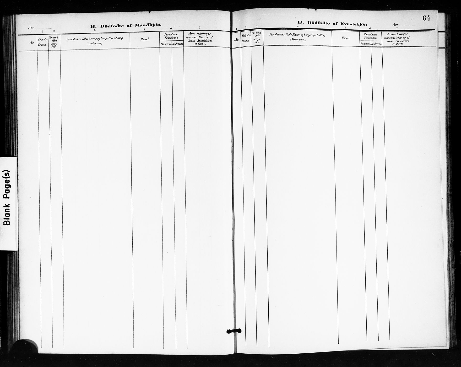 Tjøme kirkebøker, SAKO/A-328/G/Ga/L0001: Parish register (copy) no. 1, 1901-1910, p. 64