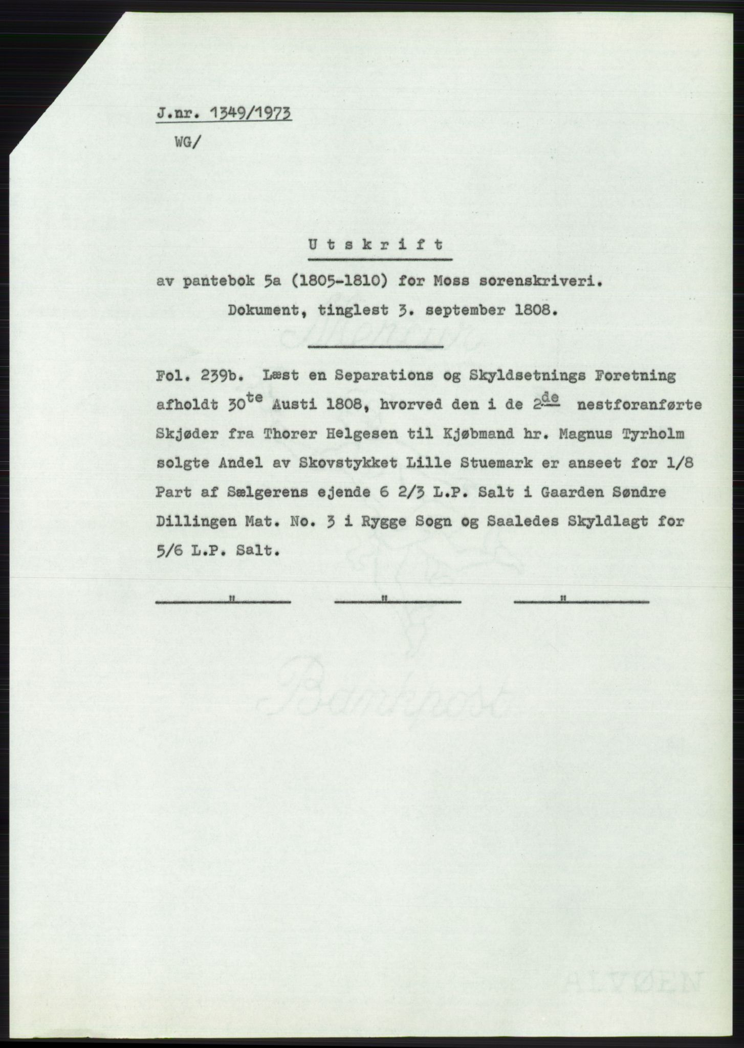 Statsarkivet i Oslo, AV/SAO-A-10621/Z/Zd/L0032: Avskrifter, j.nr 16-2349/1973, 1973, p. 264