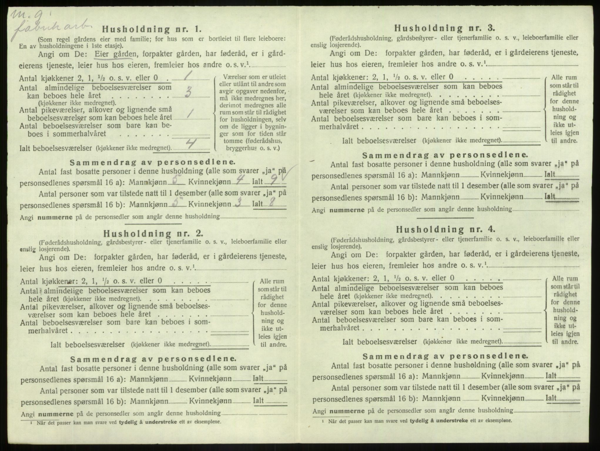 SAB, 1920 census for Askvoll, 1920, p. 138