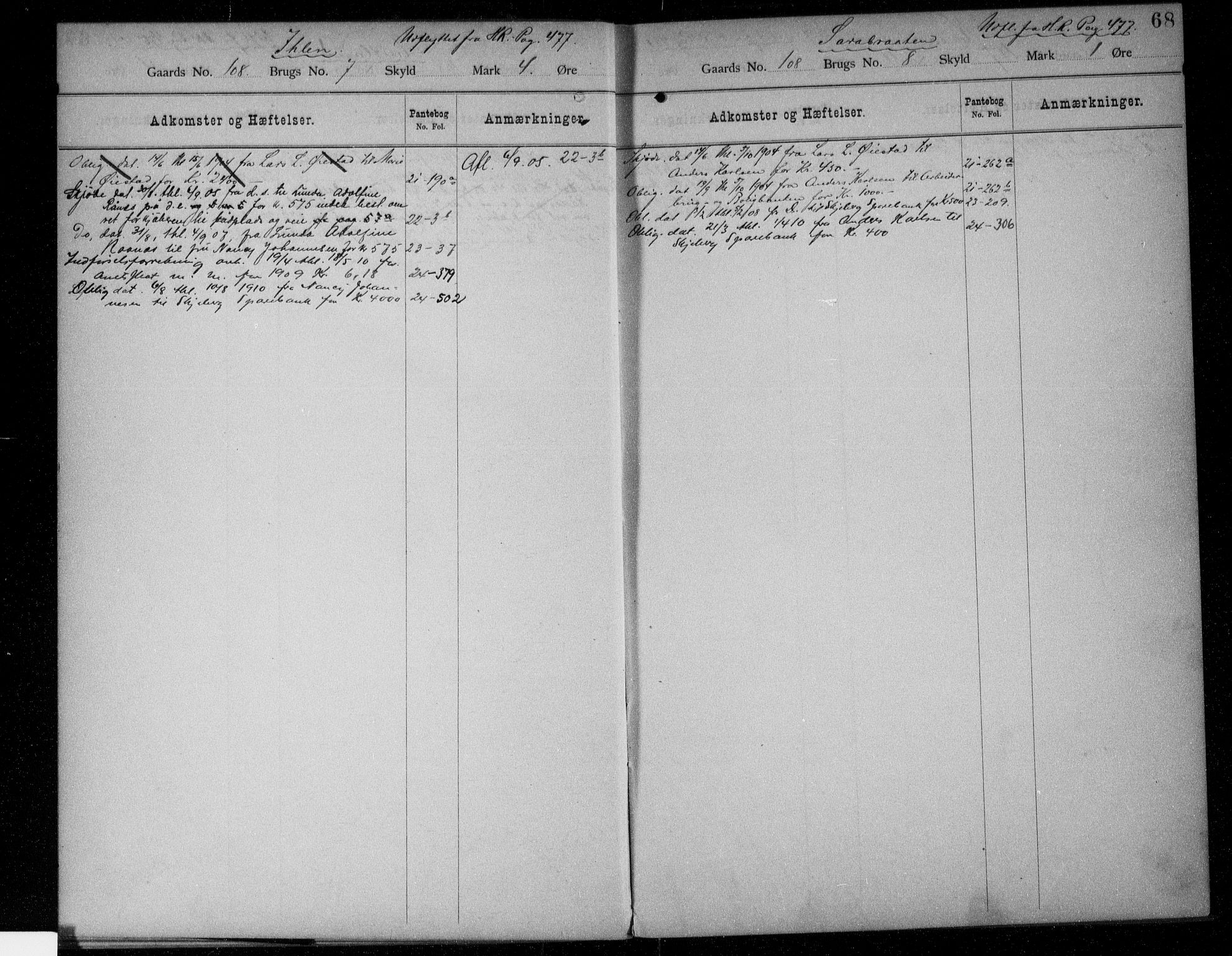 Idd og Marker sorenskriveri, AV/SAO-A-10283/G/Ga/Gac/L0003: Mortgage register no. II 3, 1894-1925, p. 68
