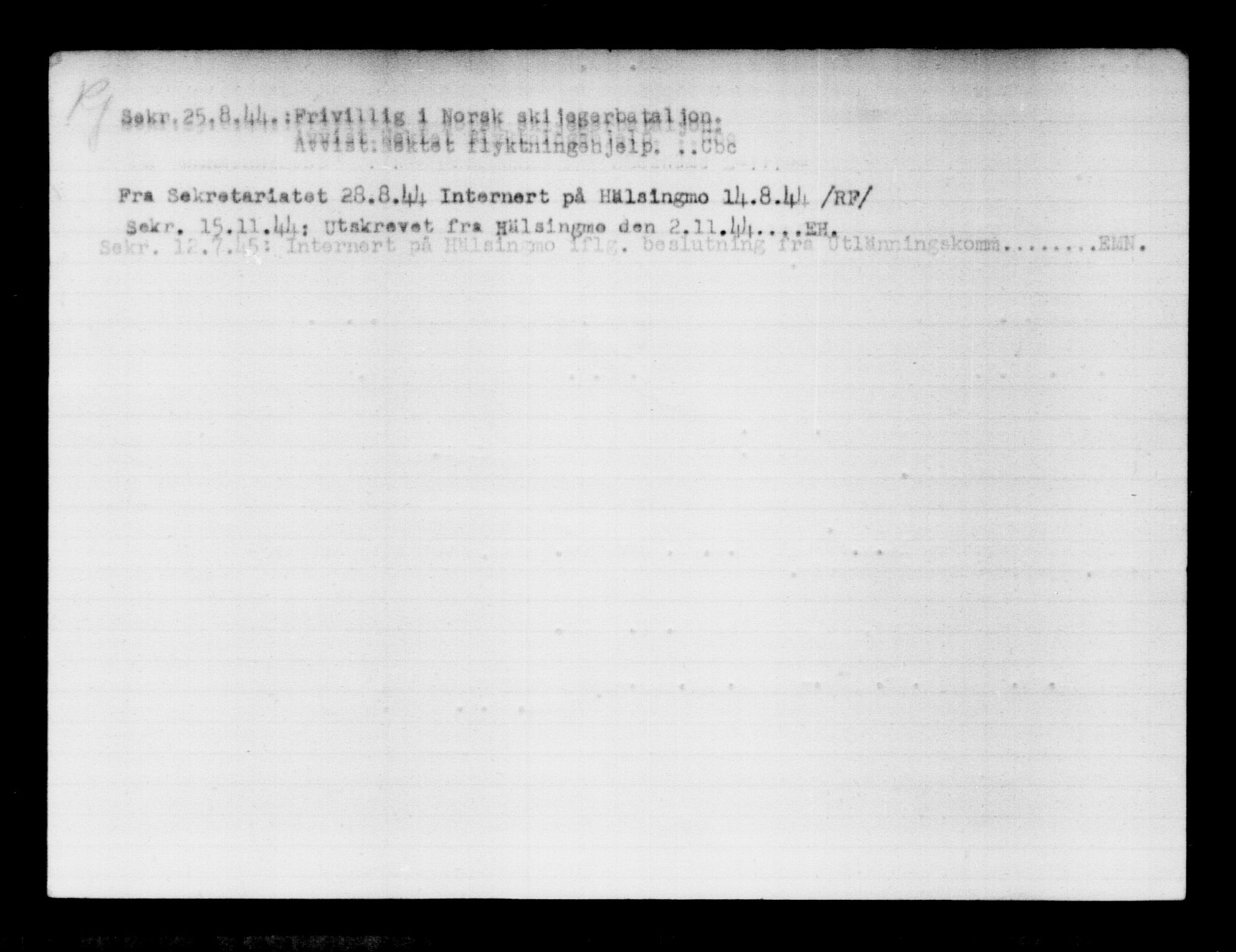 Utenriksstasjonene, Legasjonen i Stockholm, Flyktningkontoret, AV/RA-S-6753/V/Va/L0012: Kjesäterkartoteket, flyktninger med registreringsnr. 28300-31566, 1940-1945, p. 848