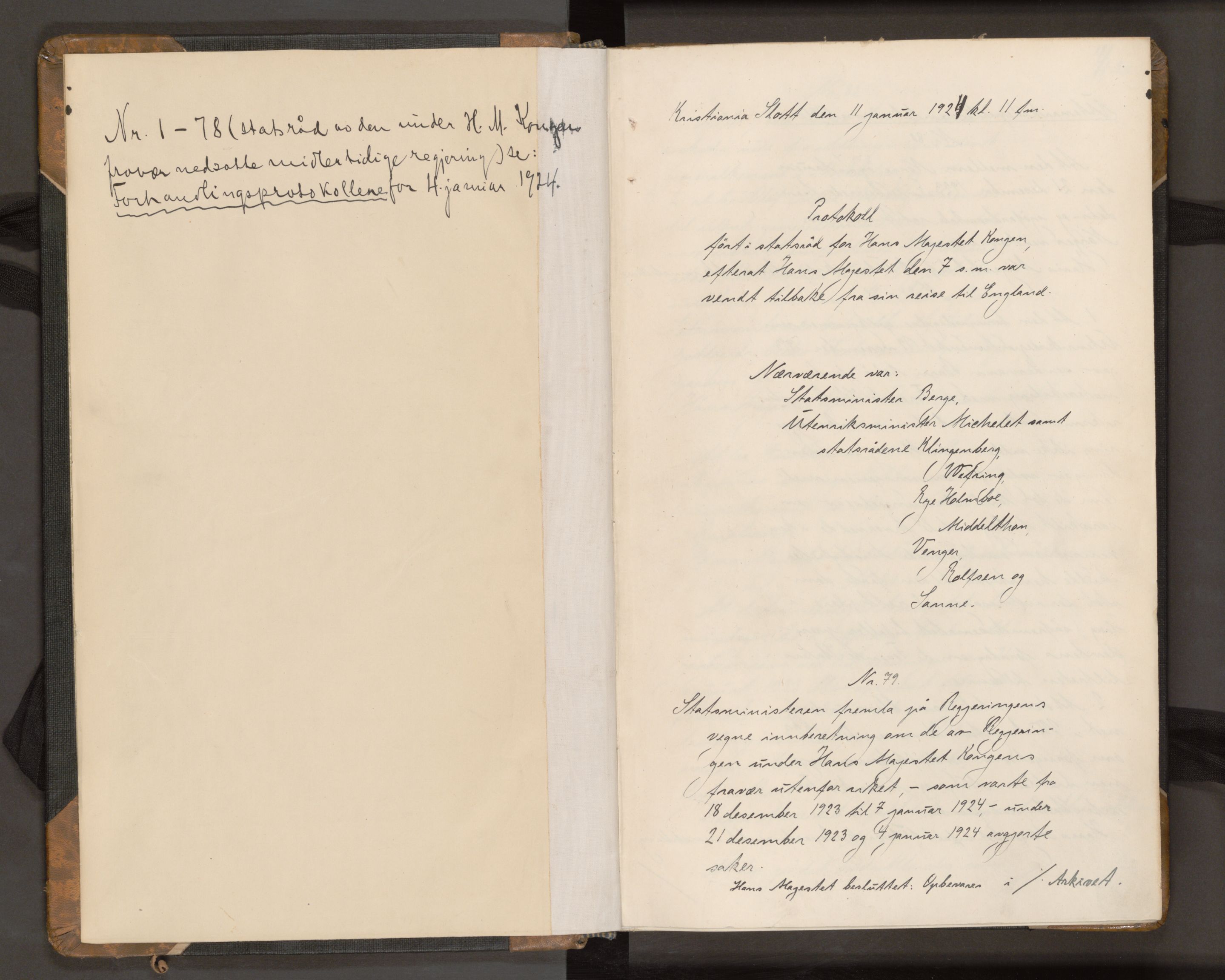 Statsrådssekretariatet, AV/RA-S-1001/A/Ac/L0074: Kgl. res. nr. 79-1244, 1. kvartal, 1924