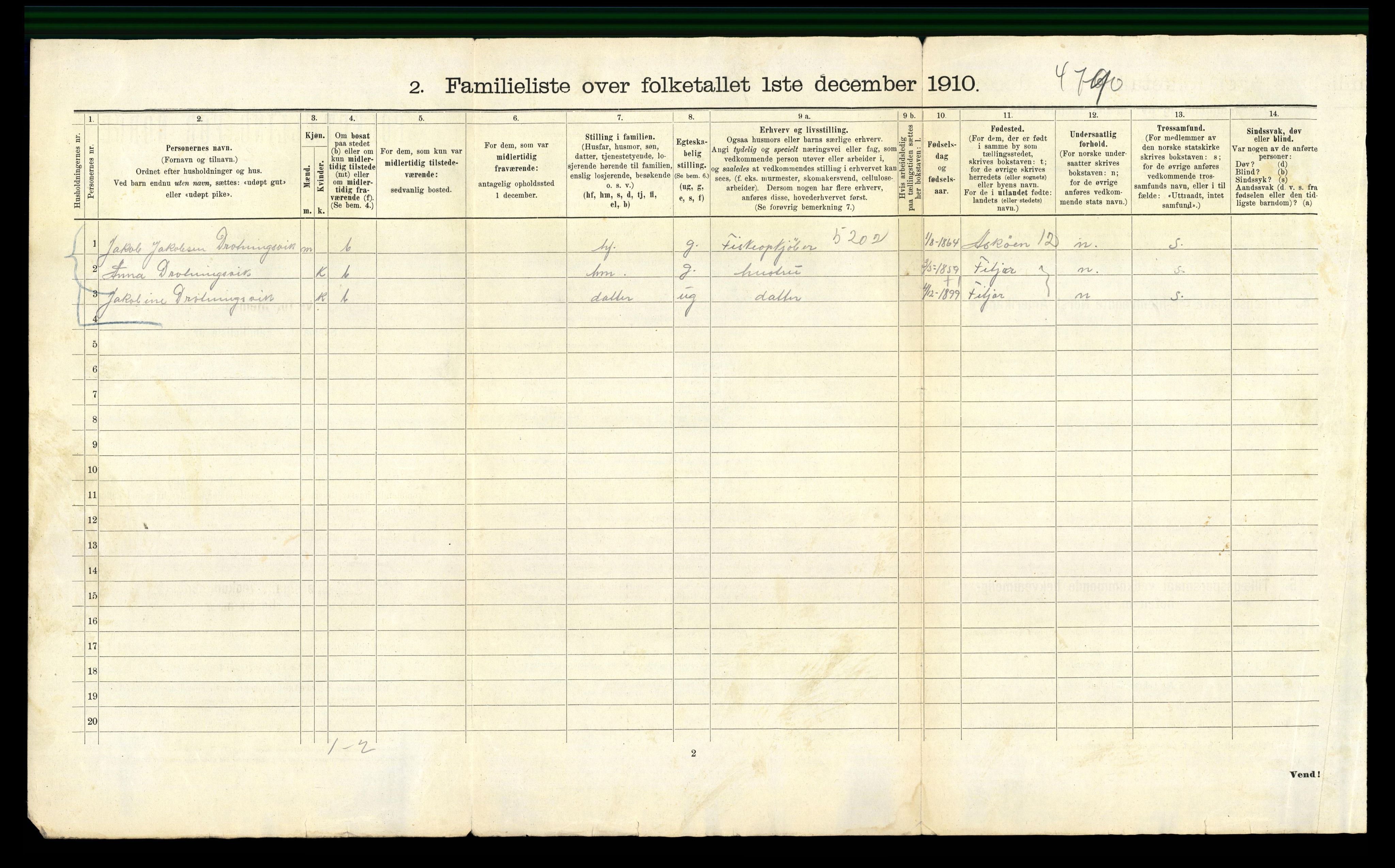 RA, 1910 census for Bergen, 1910, p. 30844