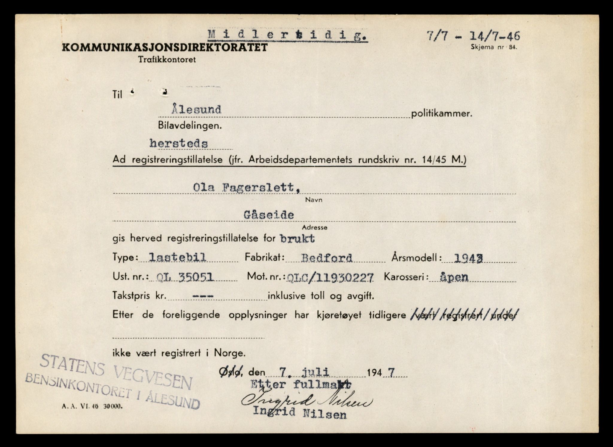 Møre og Romsdal vegkontor - Ålesund trafikkstasjon, AV/SAT-A-4099/F/Fe/L0034: Registreringskort for kjøretøy T 12500 - T 12652, 1927-1998, p. 1856