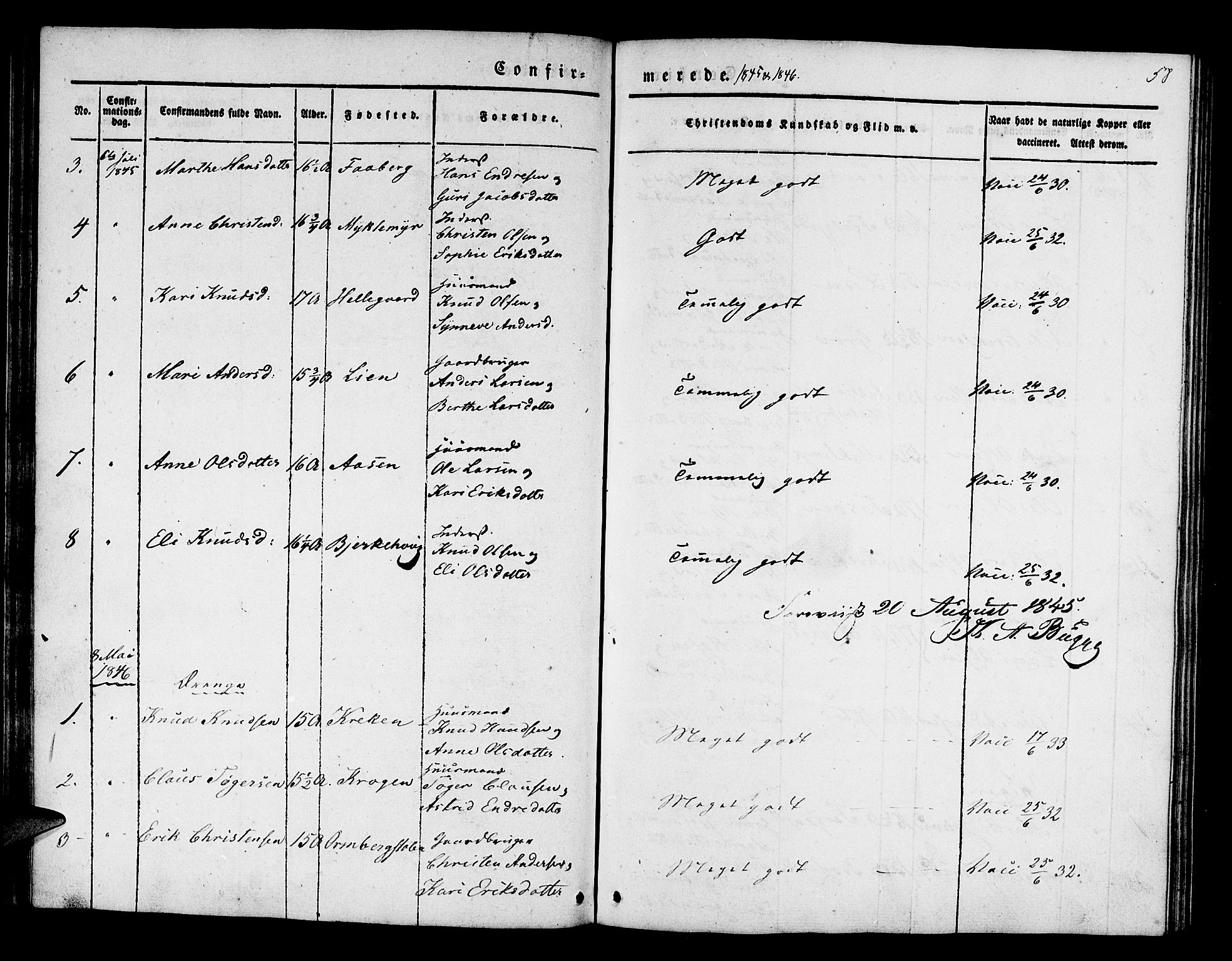 Jostedal sokneprestembete, AV/SAB-A-80601/H/Haa/Haaa/L0004: Parish register (official) no. A 4, 1837-1848, p. 58