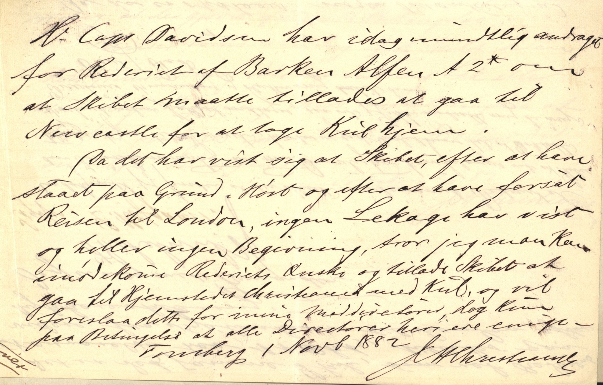 Pa 63 - Østlandske skibsassuranceforening, VEMU/A-1079/G/Ga/L0014/0011: Havaridokumenter / Agra, Anna, Jorsalfarer, Alfen, Uller, Solon, 1882, p. 28