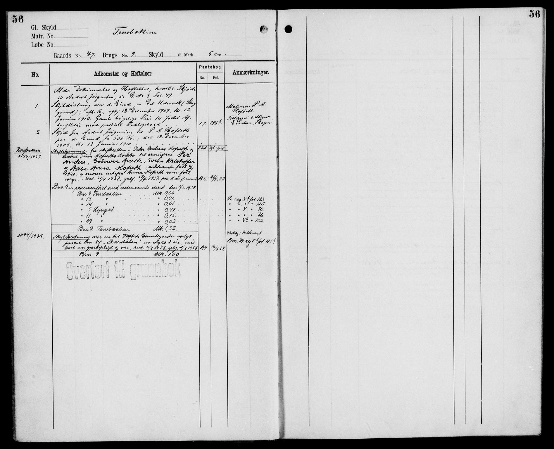 Midhordland sorenskriveri, AV/SAB-A-3001/1/G/Ga/Gab/L0110: Mortgage register no. II.A.b.110, p. 56