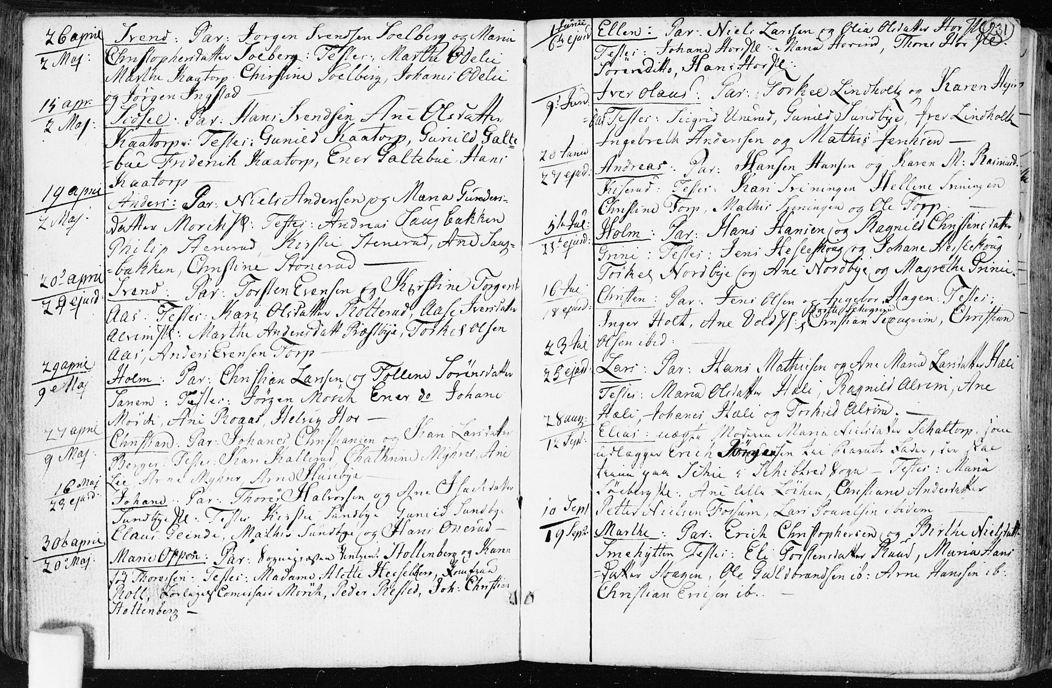 Spydeberg prestekontor Kirkebøker, SAO/A-10924/F/Fa/L0003: Parish register (official) no. I 3, 1778-1814, p. 231