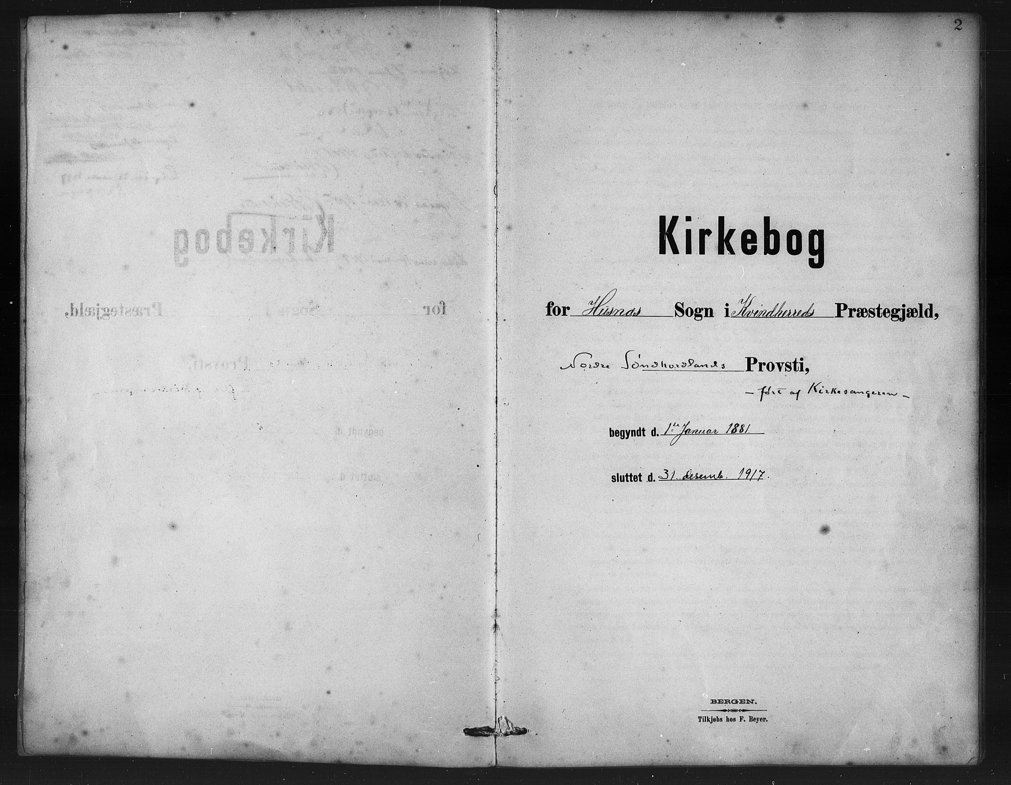 Husnes Sokneprestembete, SAB/A-75901/H/Hab: Parish register (copy) no. A 2, 1881-1917, p. 2