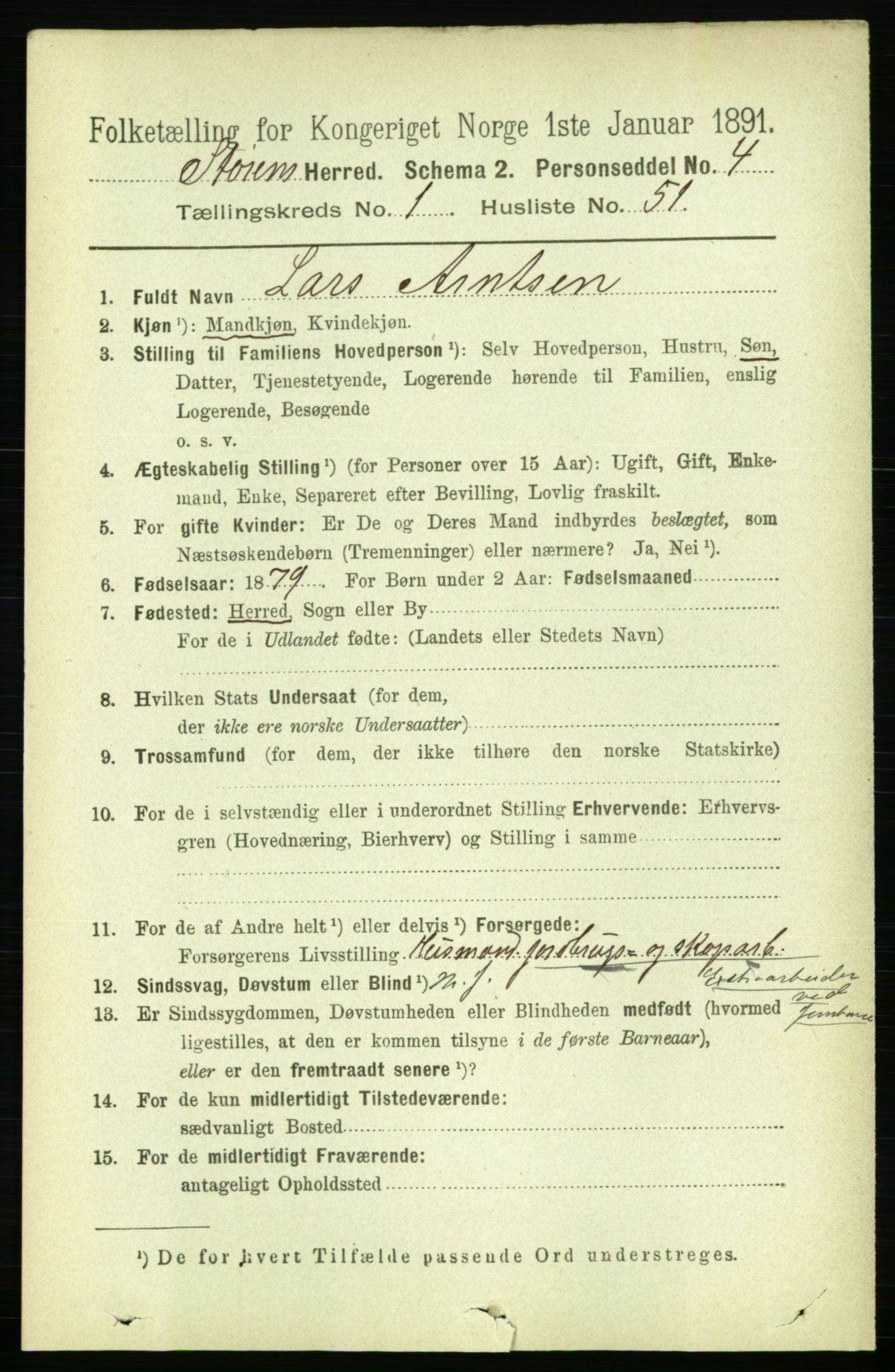 RA, 1891 census for 1648 Støren, 1891, p. 358