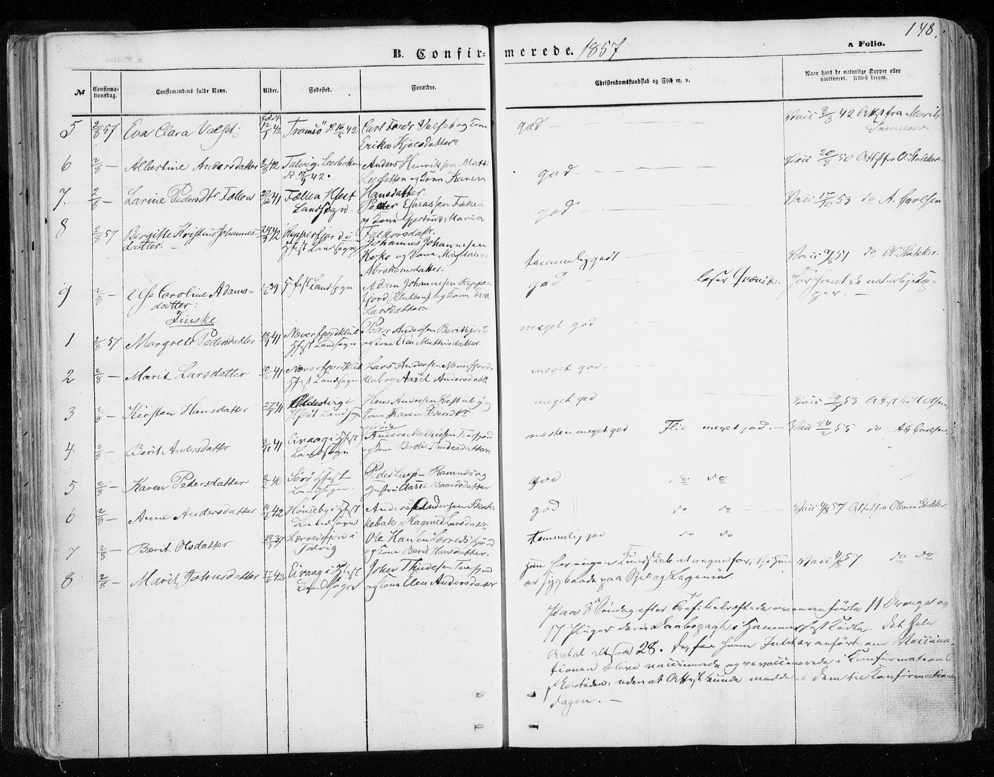 Hammerfest sokneprestkontor, AV/SATØ-S-1347/H/Ha/L0005.kirke: Parish register (official) no. 5, 1857-1869, p. 149