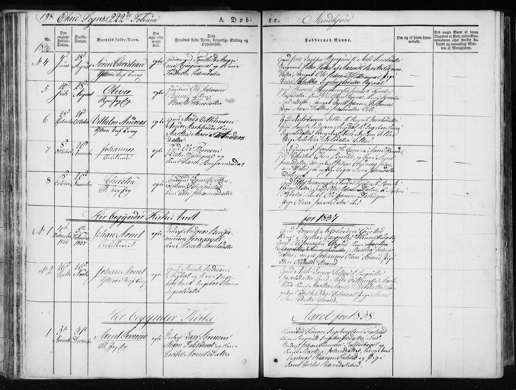Ministerialprotokoller, klokkerbøker og fødselsregistre - Nord-Trøndelag, SAT/A-1458/717/L0154: Parish register (official) no. 717A06 /2, 1836-1849, p. 198