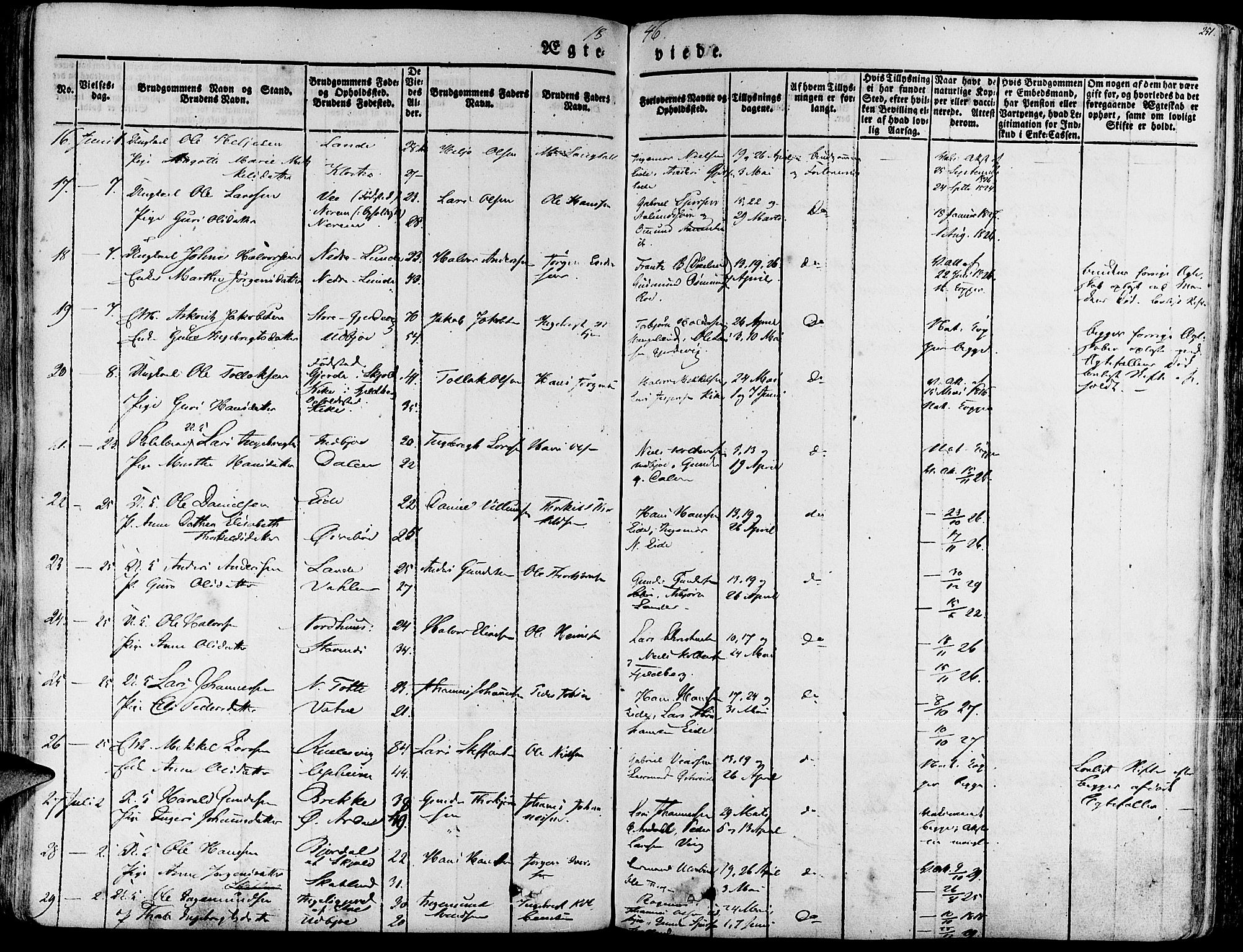 Fjelberg sokneprestembete, AV/SAB-A-75201/H/Haa: Parish register (official) no. A 6, 1835-1851, p. 251