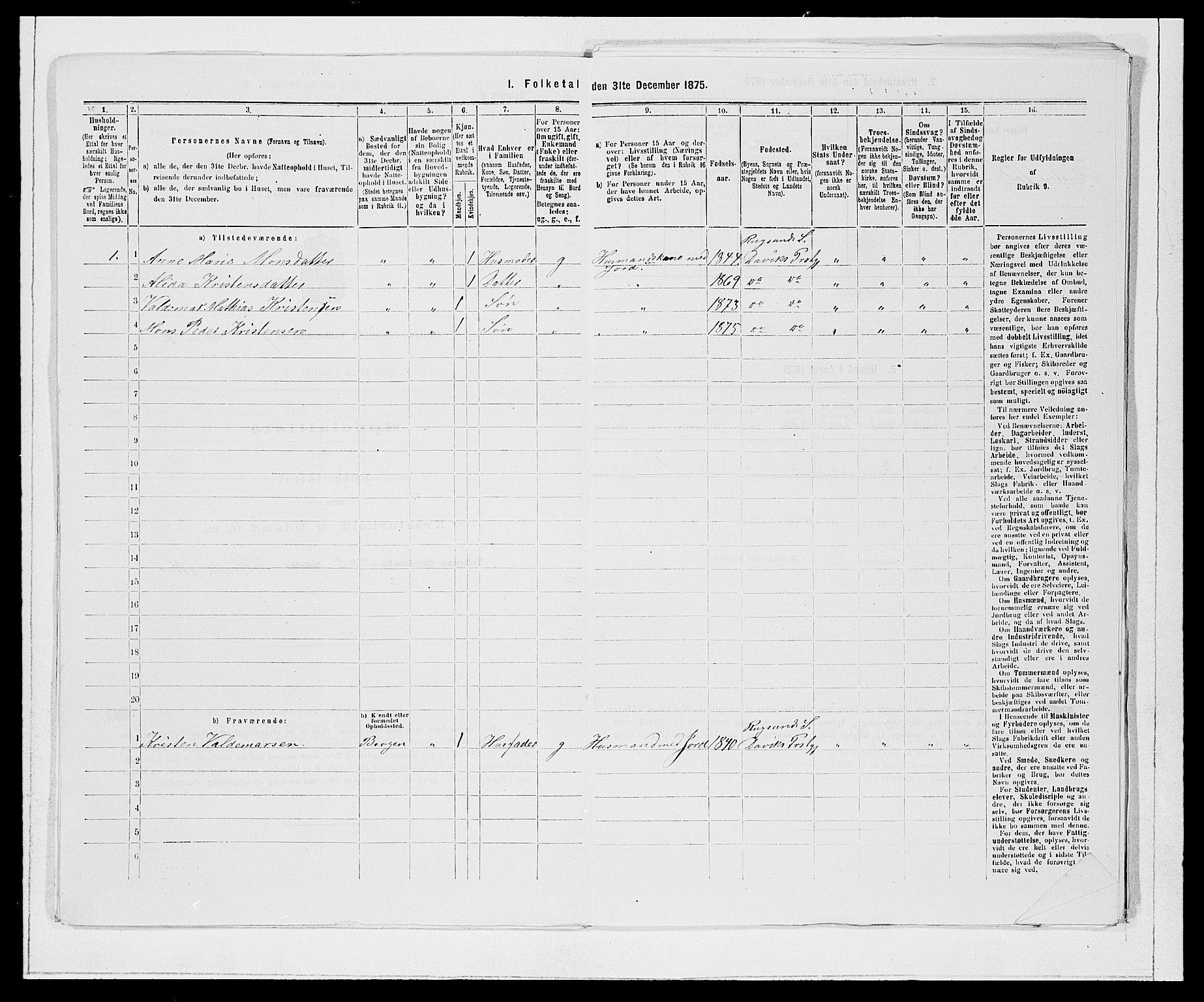 SAB, 1875 Census for 1442P Davik, 1875, p. 896