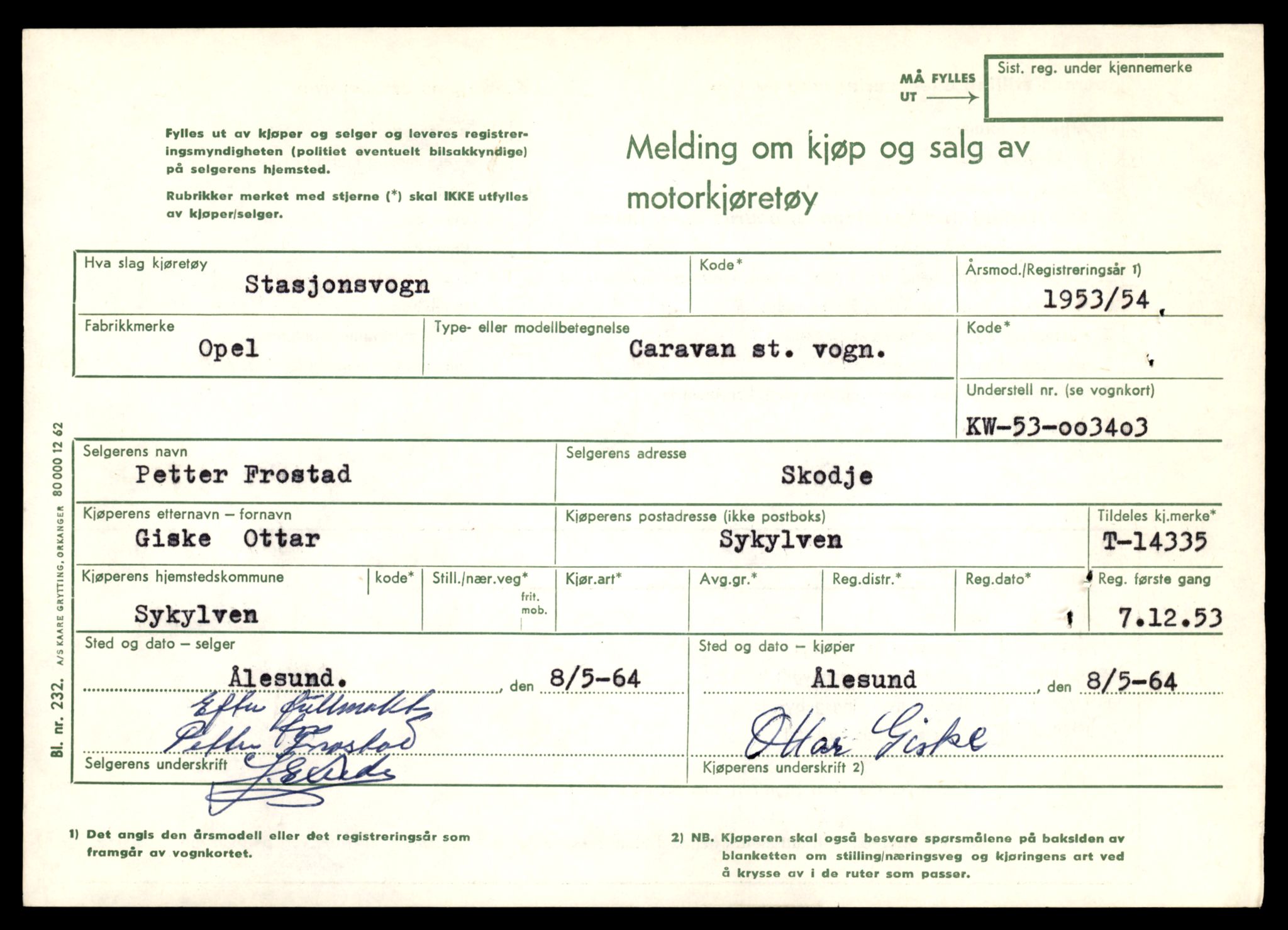 Møre og Romsdal vegkontor - Ålesund trafikkstasjon, AV/SAT-A-4099/F/Fe/L0045: Registreringskort for kjøretøy T 14320 - T 14444, 1927-1998, p. 411