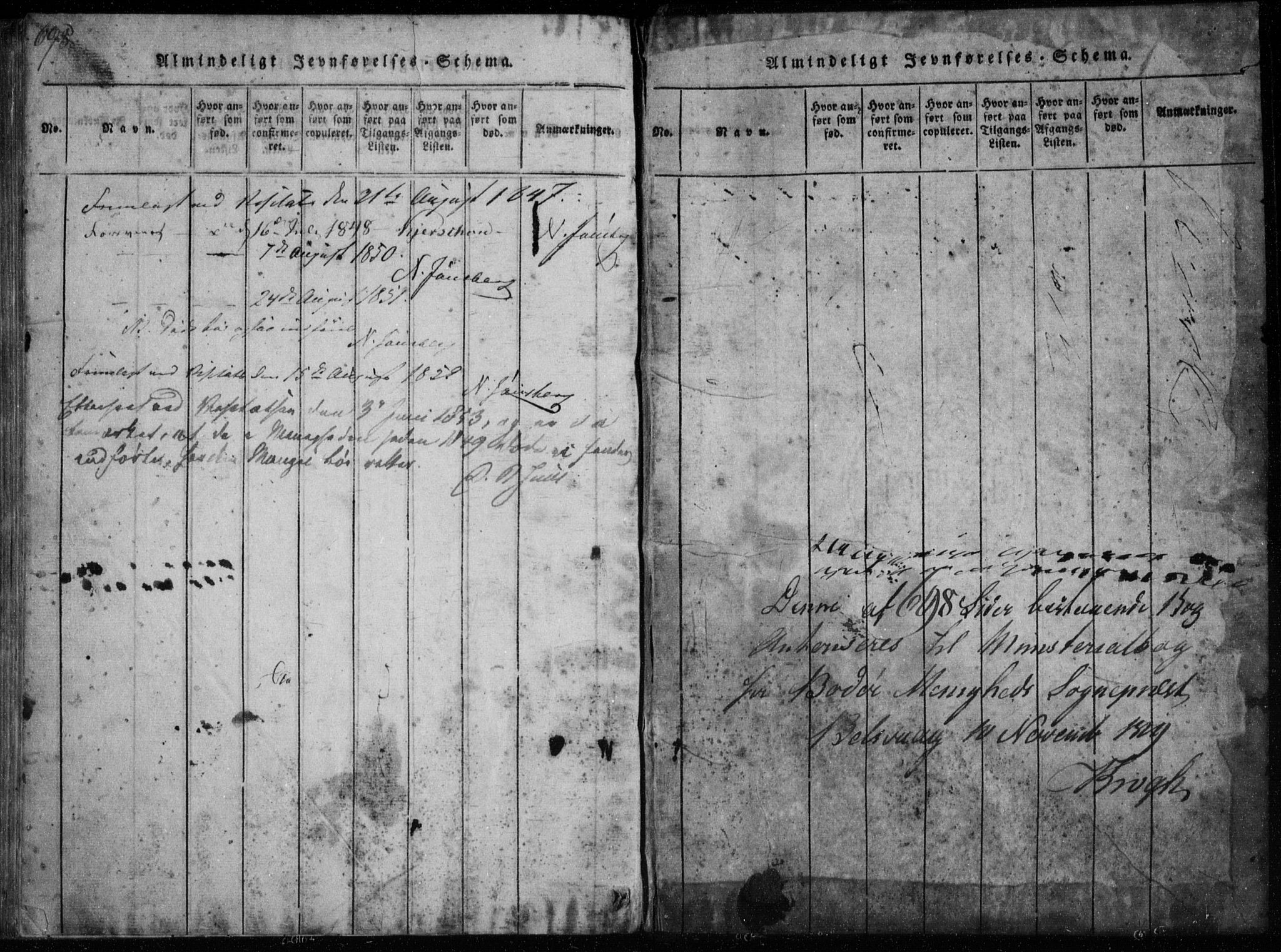 Ministerialprotokoller, klokkerbøker og fødselsregistre - Nordland, AV/SAT-A-1459/801/L0026: Parish register (copy) no. 801C01, 1820-1855