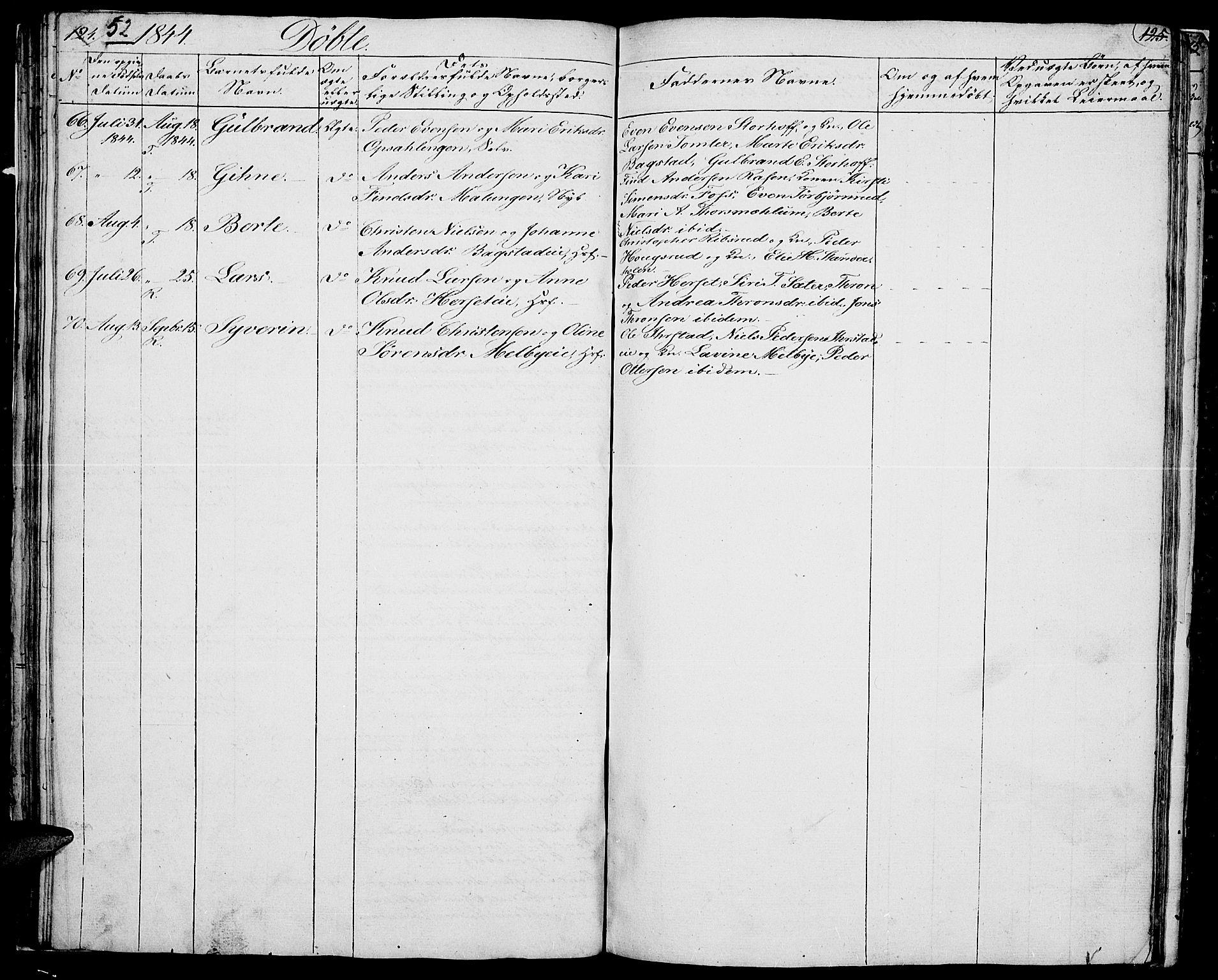 Romedal prestekontor, AV/SAH-PREST-004/L/L0008: Parish register (copy) no. 8, 1837-1844, p. 52