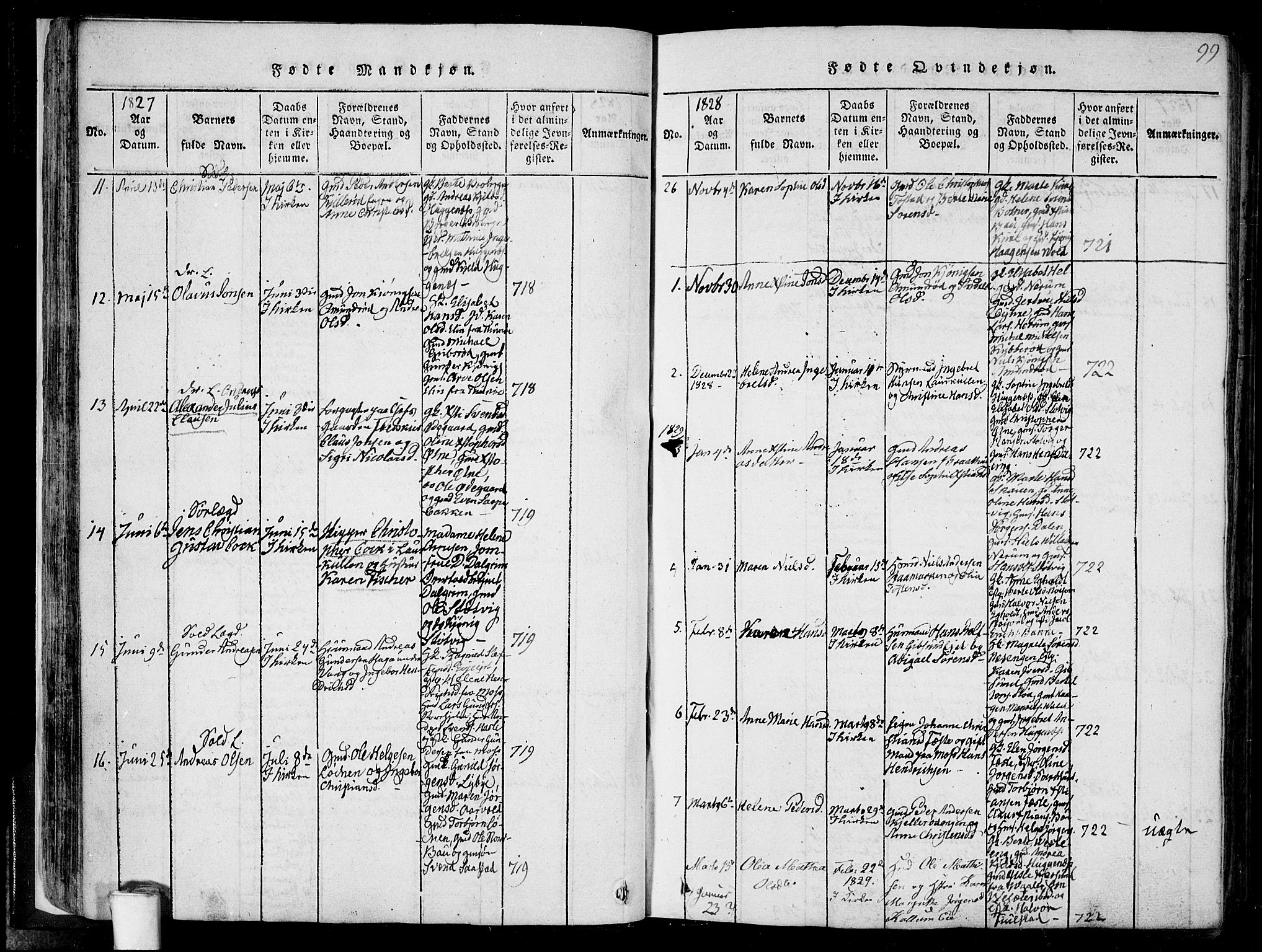 Rygge prestekontor Kirkebøker, SAO/A-10084b/F/Fa/L0003: Parish register (official) no. 3, 1814-1836, p. 98-99