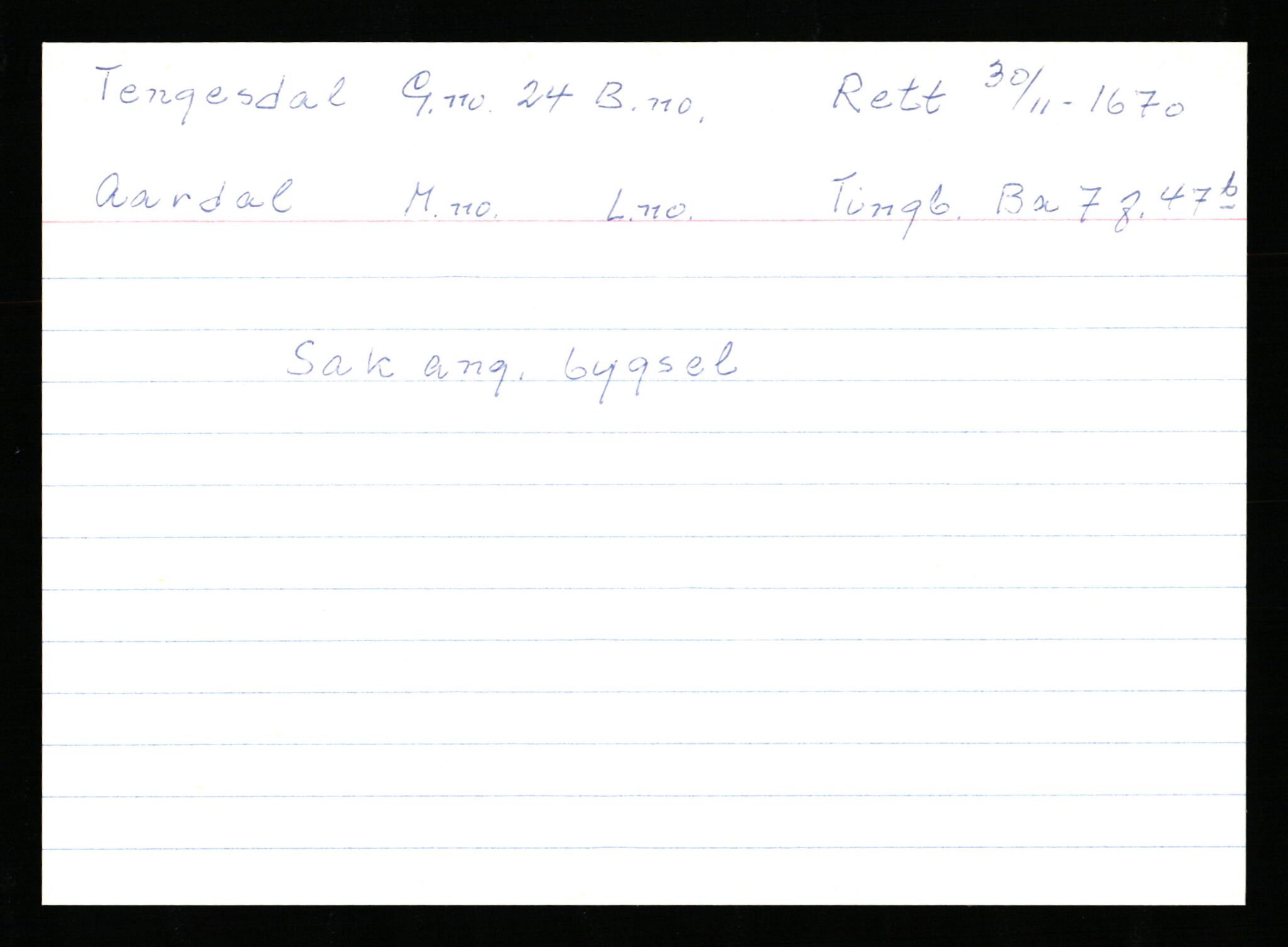 Statsarkivet i Stavanger, AV/SAST-A-101971/03/Y/Ym/L0060: Åstedskort sortert etter gårdsnavn: Tengesdal - Tjørn, 1600-1950, p. 2