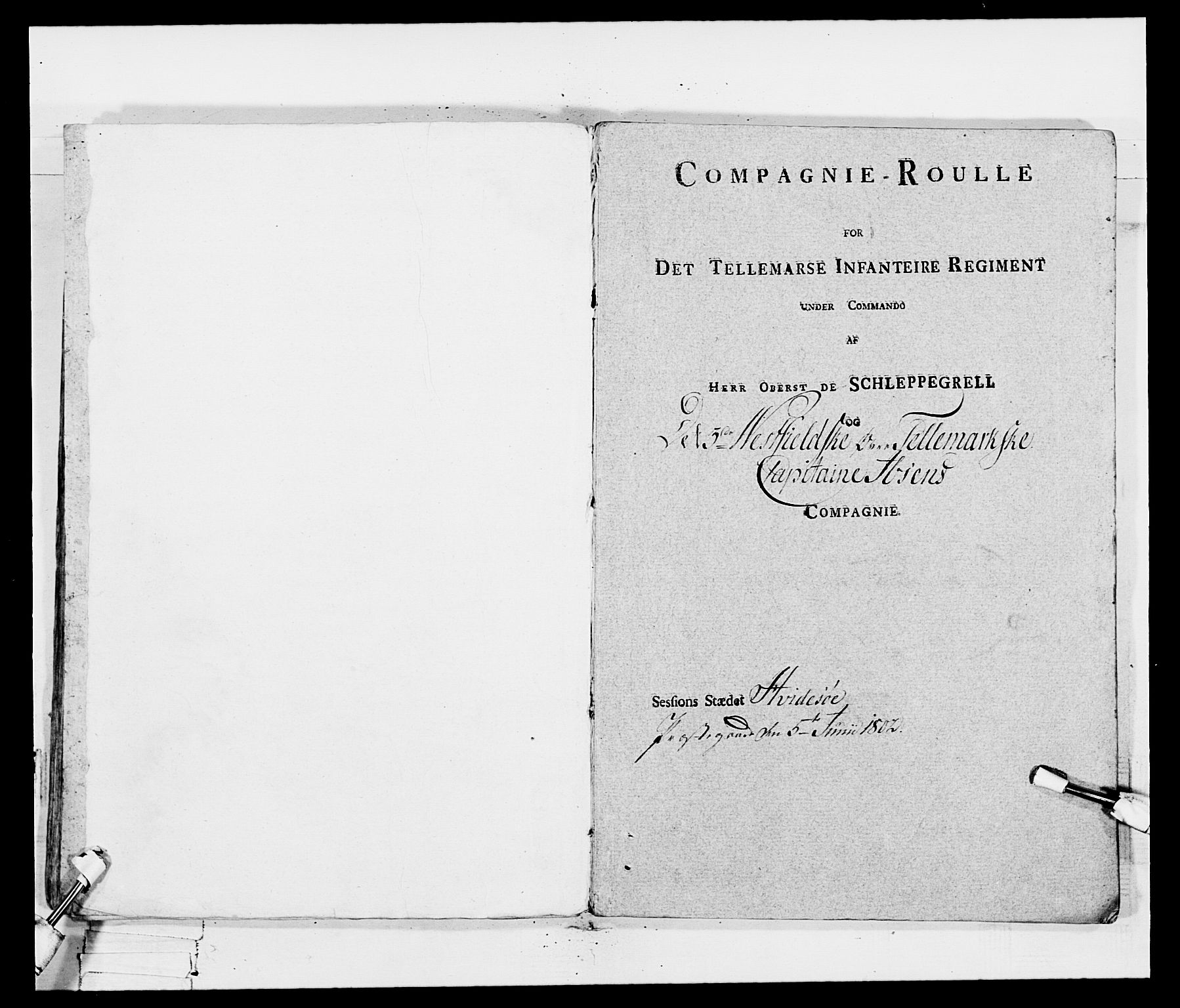 Generalitets- og kommissariatskollegiet, Det kongelige norske kommissariatskollegium, AV/RA-EA-5420/E/Eh/L0115: Telemarkske nasjonale infanteriregiment, 1802-1805, p. 197