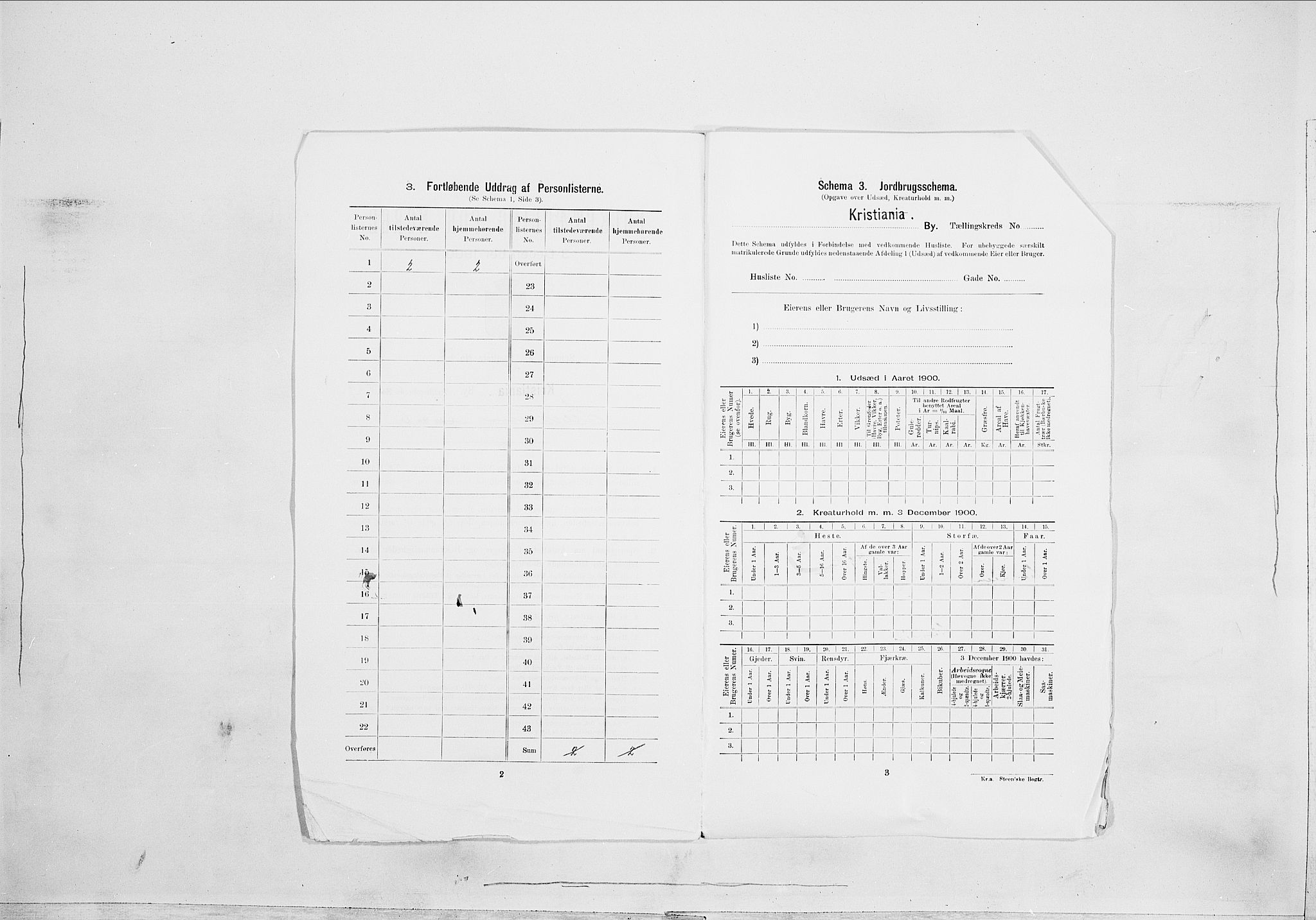 SAO, 1900 census for Kristiania, 1900, p. 52820