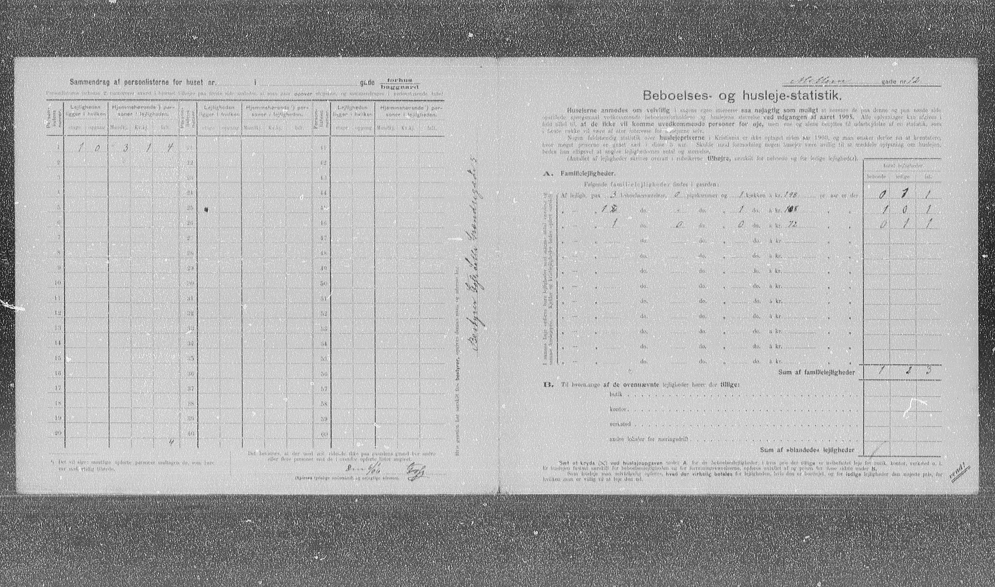 OBA, Municipal Census 1905 for Kristiania, 1905, p. 34223