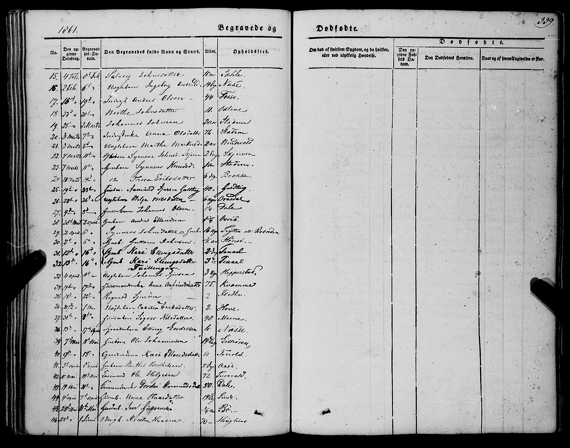 Vik sokneprestembete, SAB/A-81501: Parish register (official) no. A 8, 1846-1865, p. 339