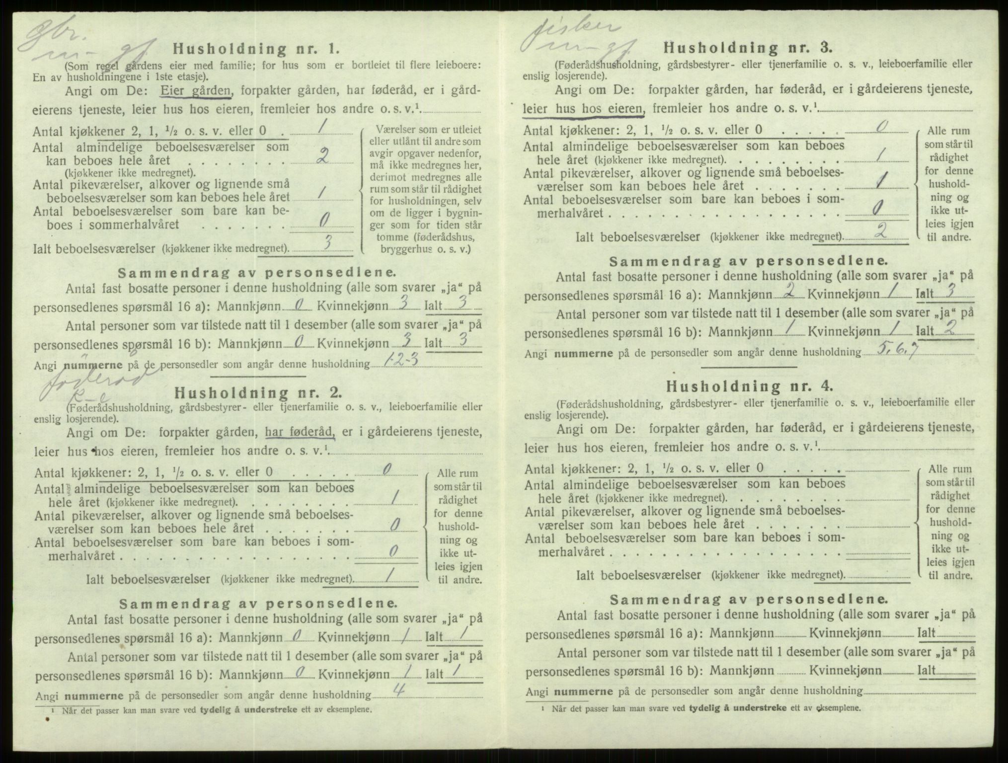 SAB, 1920 census for Davik, 1920, p. 724