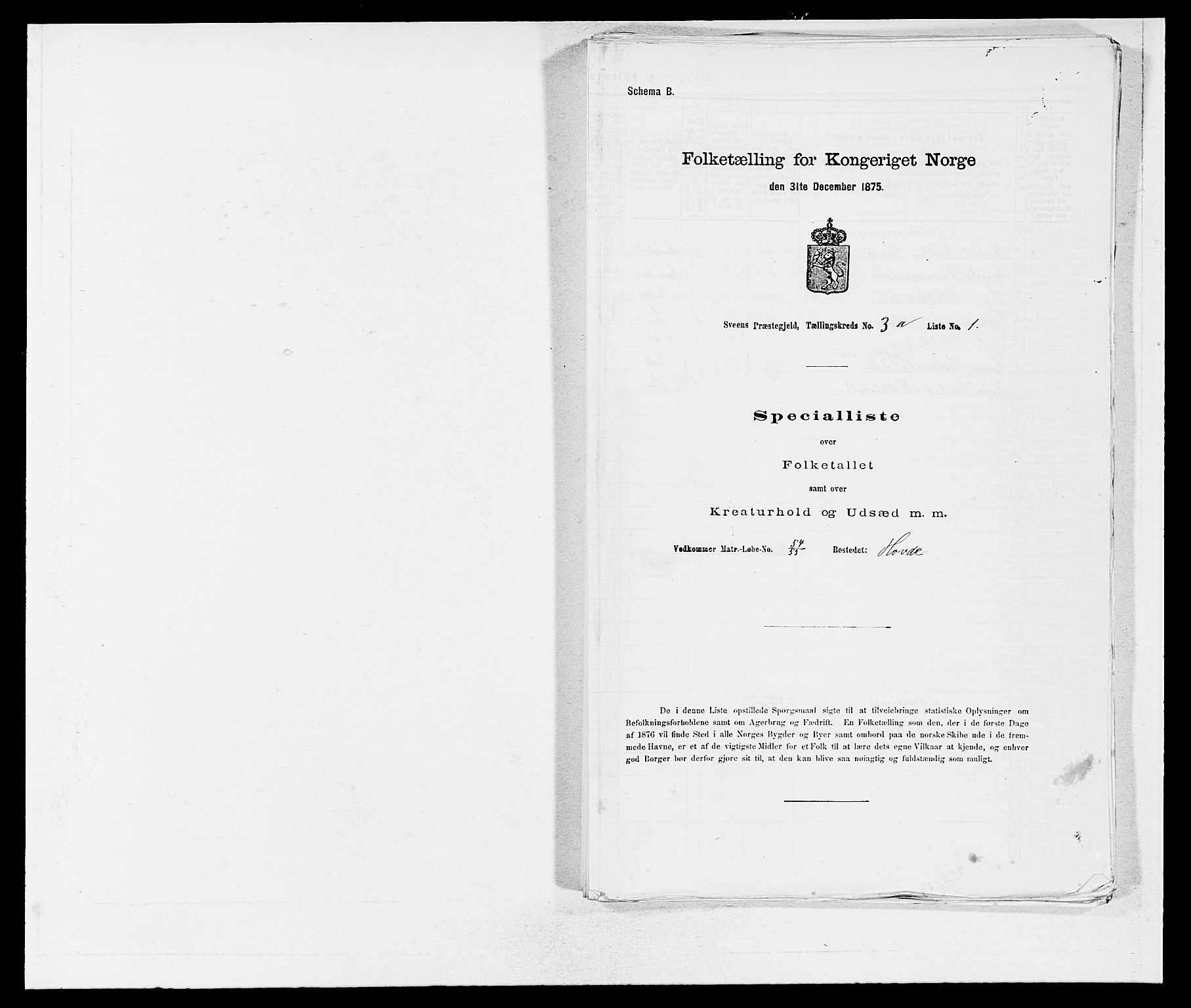 SAB, 1875 census for 1216P Sveio, 1875, p. 288