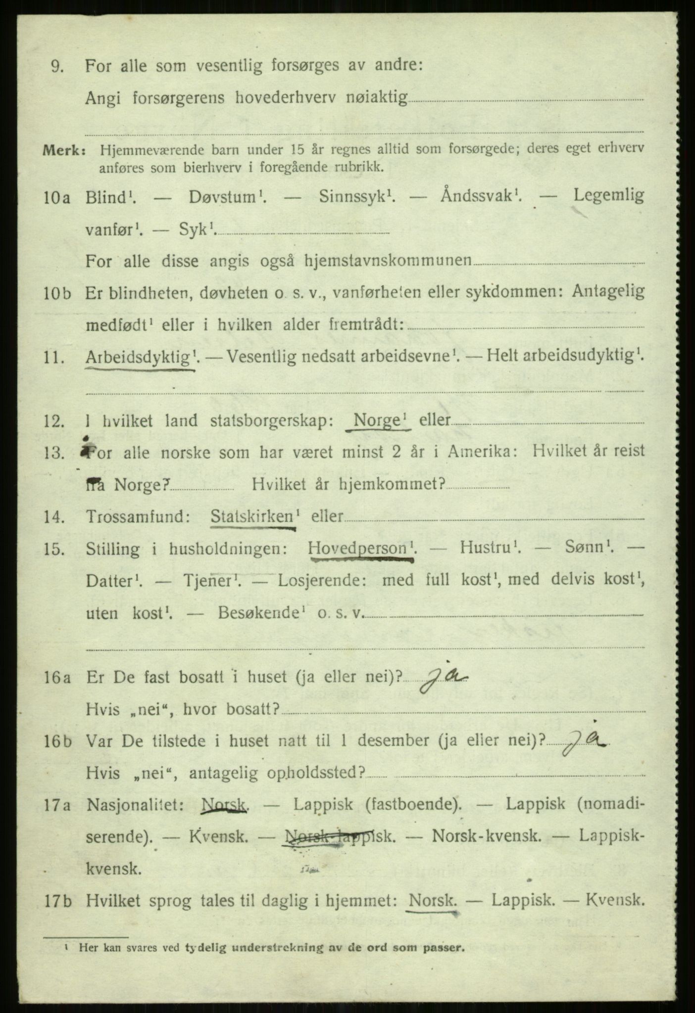 SATØ, 1920 census for Karlsøy, 1920, p. 5098