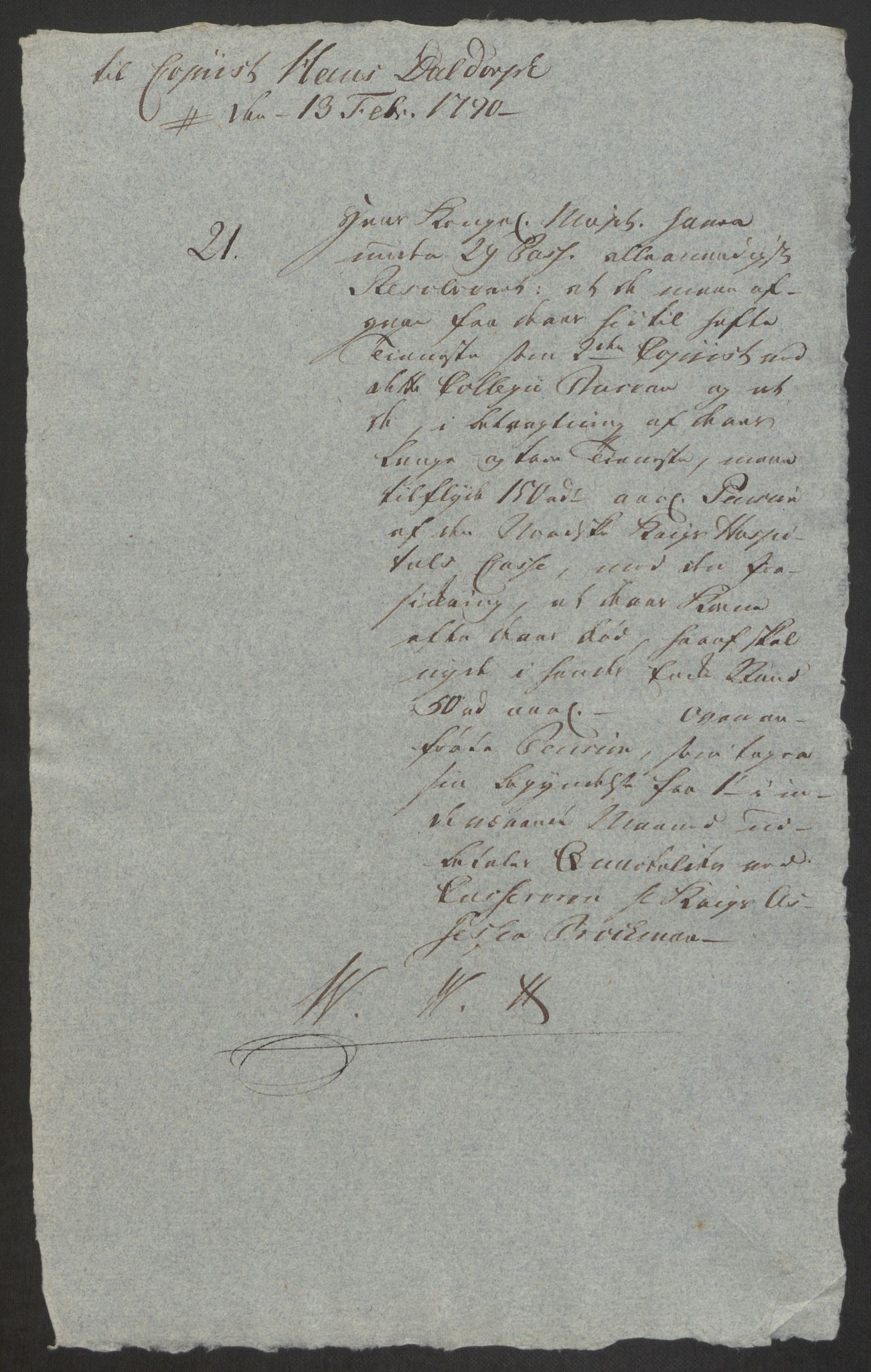 Forsvaret, Den norske kvesthuskasse/krigshospitalkasse, AV/RA-RAFA-1887/F/Fa/L0008: Konsepter, 1790-1793, p. 43