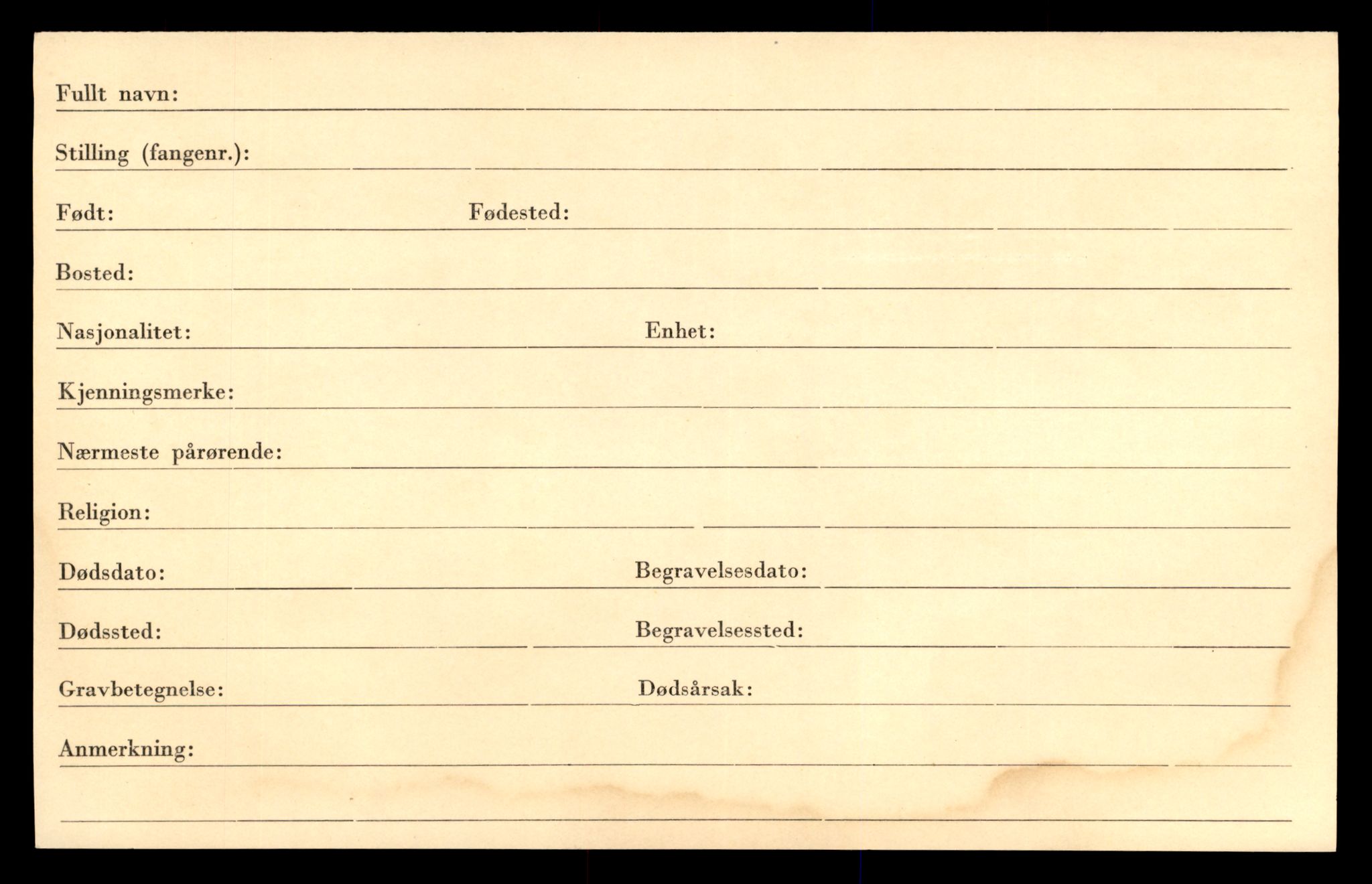 Distriktskontoret for krigsgraver, AV/SAT-A-5030/E/L0005: Kasett/kartotek over falne Britiske og tyske solater, samt andre nasjoners krigsgraver, 1945, p. 1924