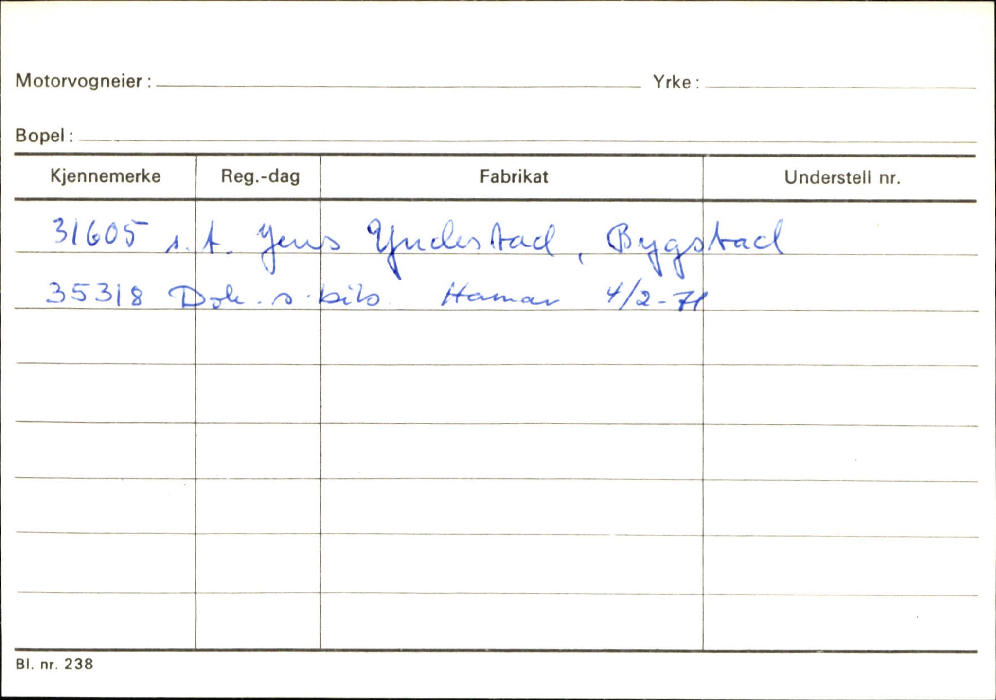 Statens vegvesen, Sogn og Fjordane vegkontor, AV/SAB-A-5301/4/F/L0131: Eigarregister Høyanger P-Å. Stryn S-Å, 1945-1975, p. 517