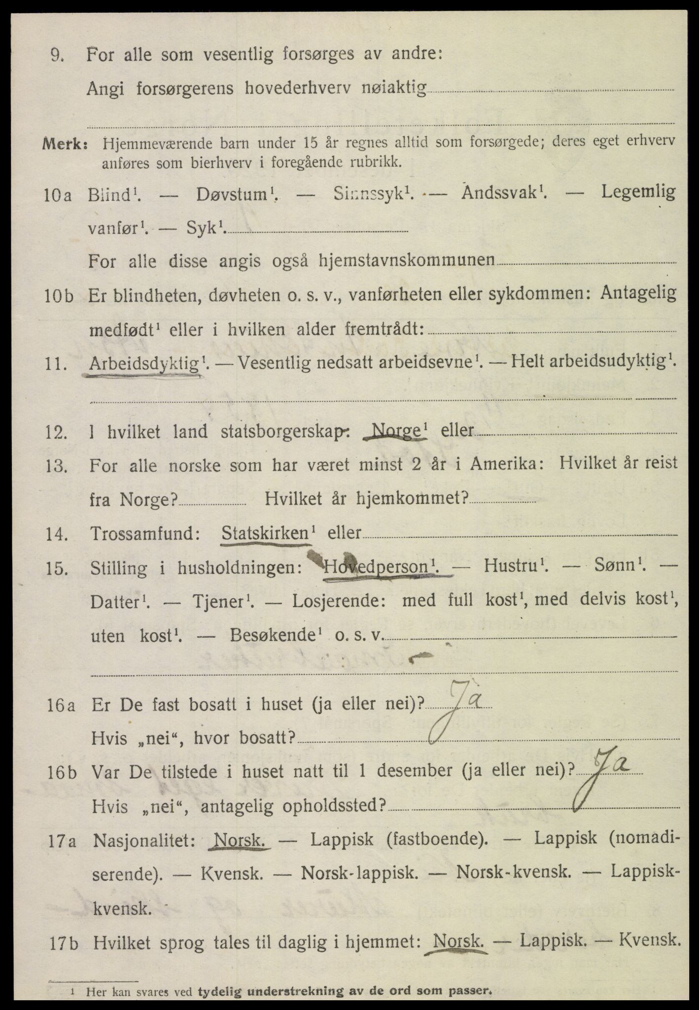 SAT, 1920 census for Egge, 1920, p. 3857