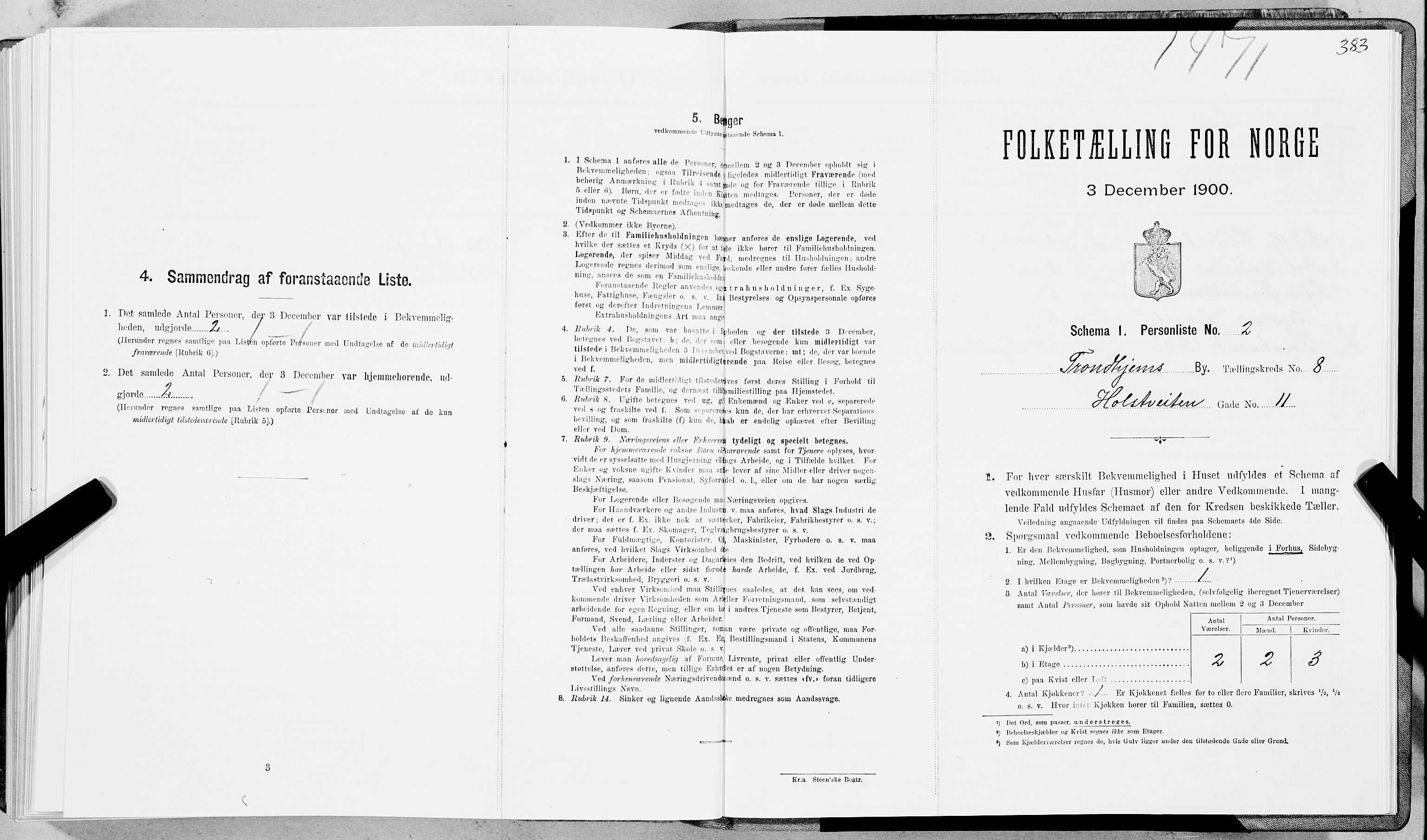 SAT, 1900 census for Trondheim, 1900, p. 1439