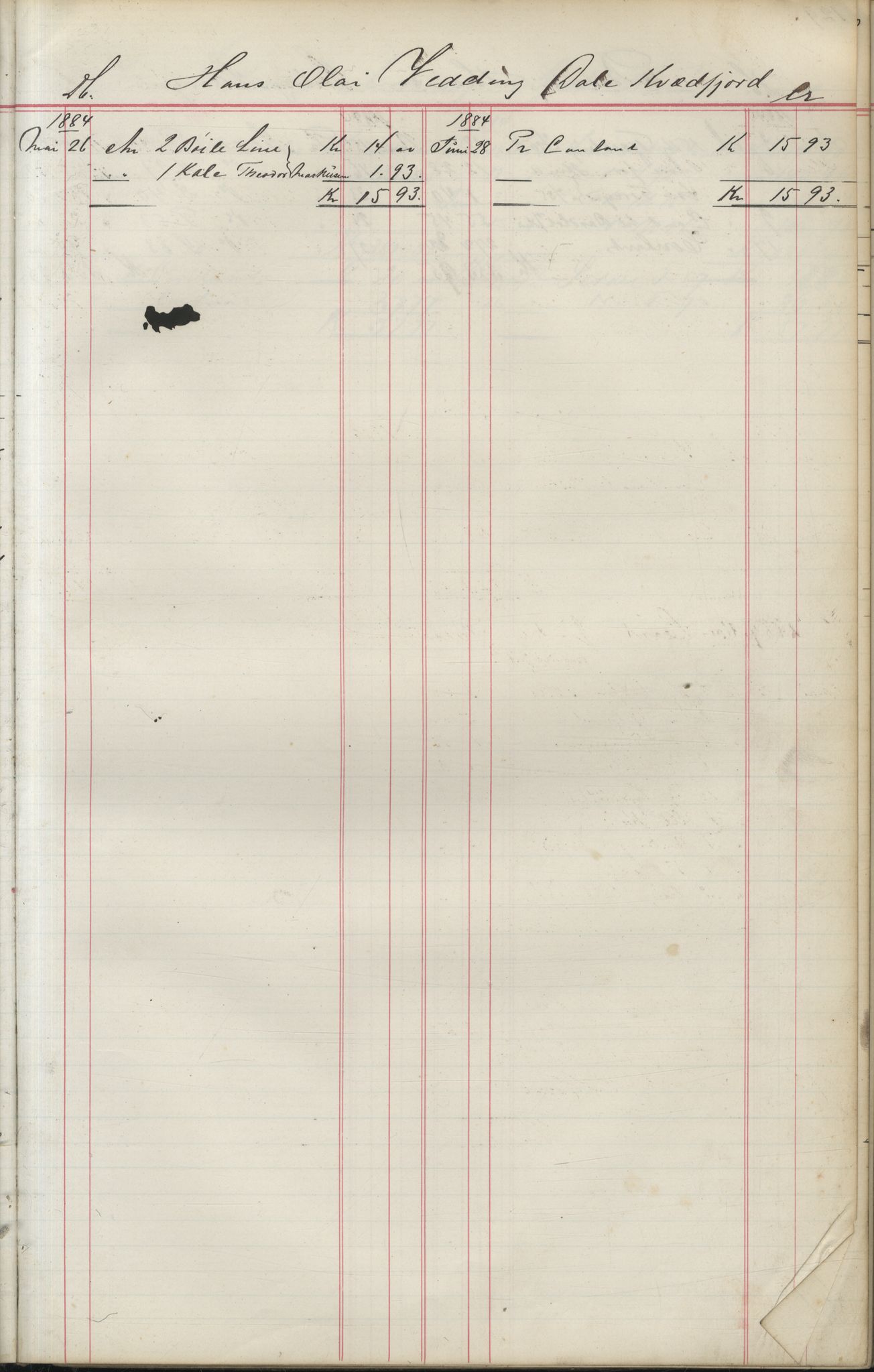 Brodtkorb handel A/S, VAMU/A-0001/F/Fa/L0004/0001: Kompanibøker. Utensogns / Compagnibog for Udensogns Fiskere No 15. Fra A - H, 1882-1895, p. 128