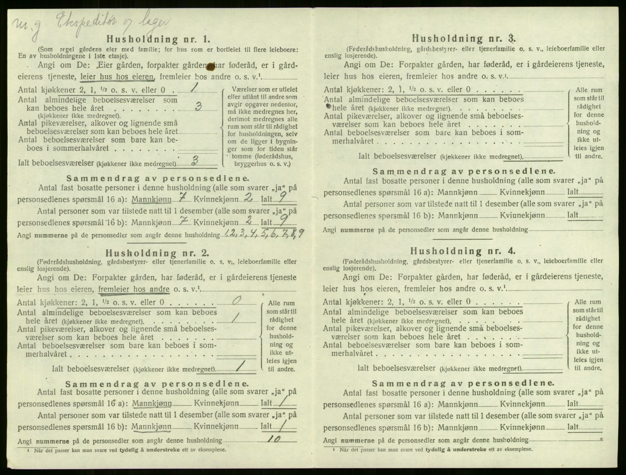 SAKO, 1920 census for Lier, 1920, p. 845