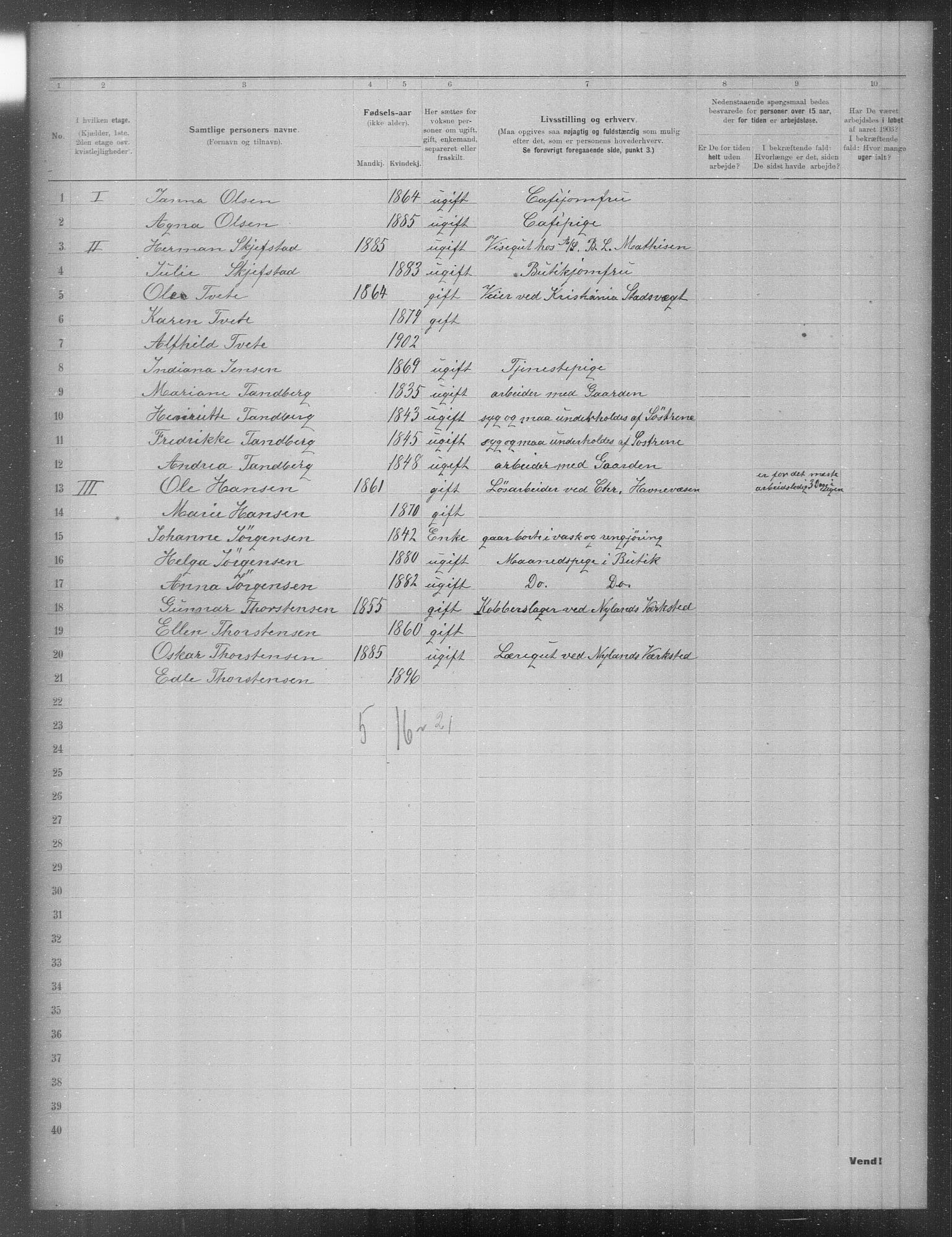 OBA, Municipal Census 1903 for Kristiania, 1903, p. 14449