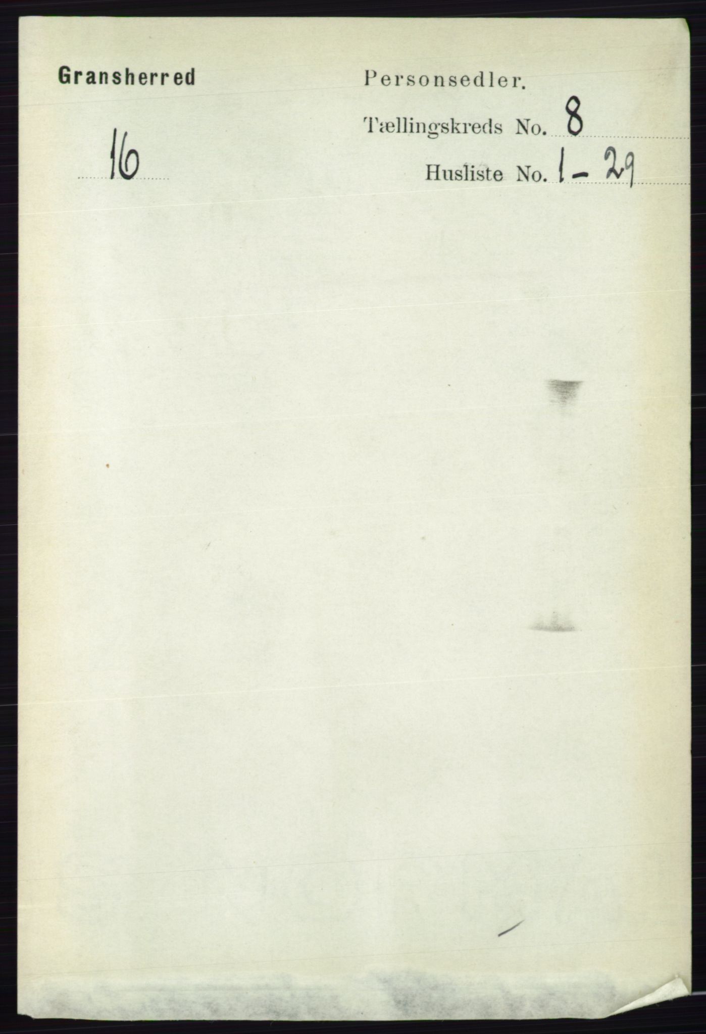 RA, 1891 census for 0824 Gransherad, 1891, p. 1409