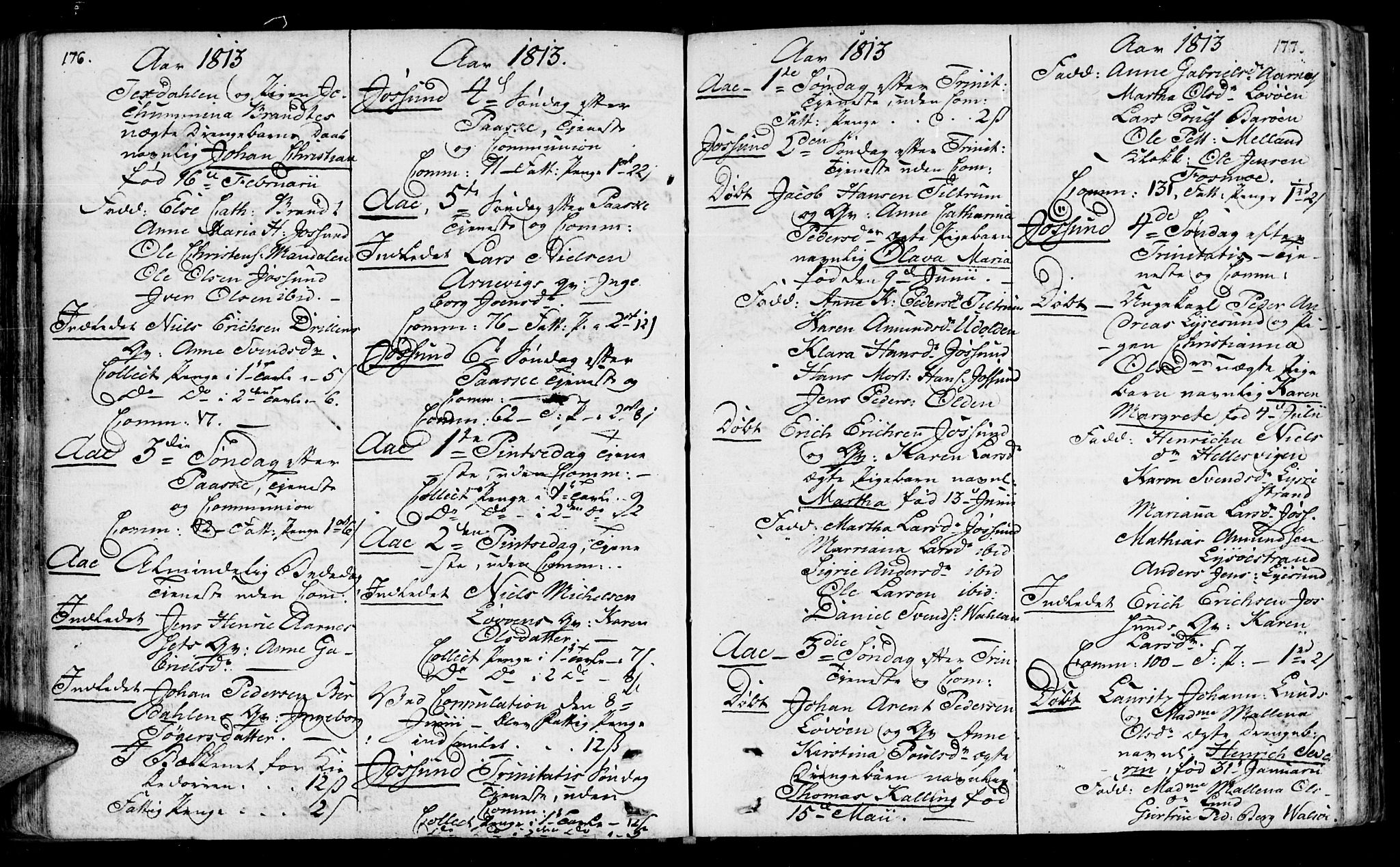 Ministerialprotokoller, klokkerbøker og fødselsregistre - Sør-Trøndelag, SAT/A-1456/655/L0674: Parish register (official) no. 655A03, 1802-1826, p. 176-177