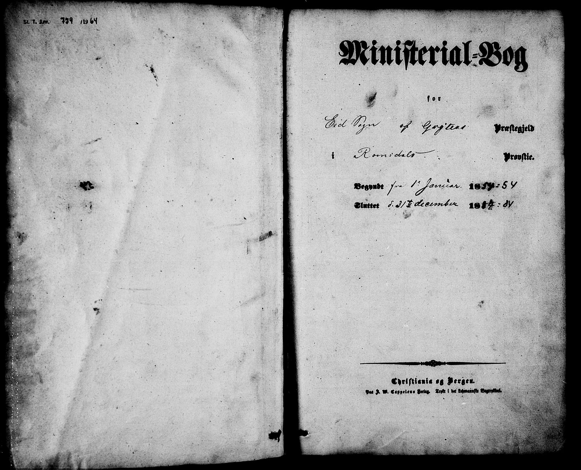 Ministerialprotokoller, klokkerbøker og fødselsregistre - Møre og Romsdal, SAT/A-1454/542/L0552: Parish register (official) no. 542A02, 1854-1884