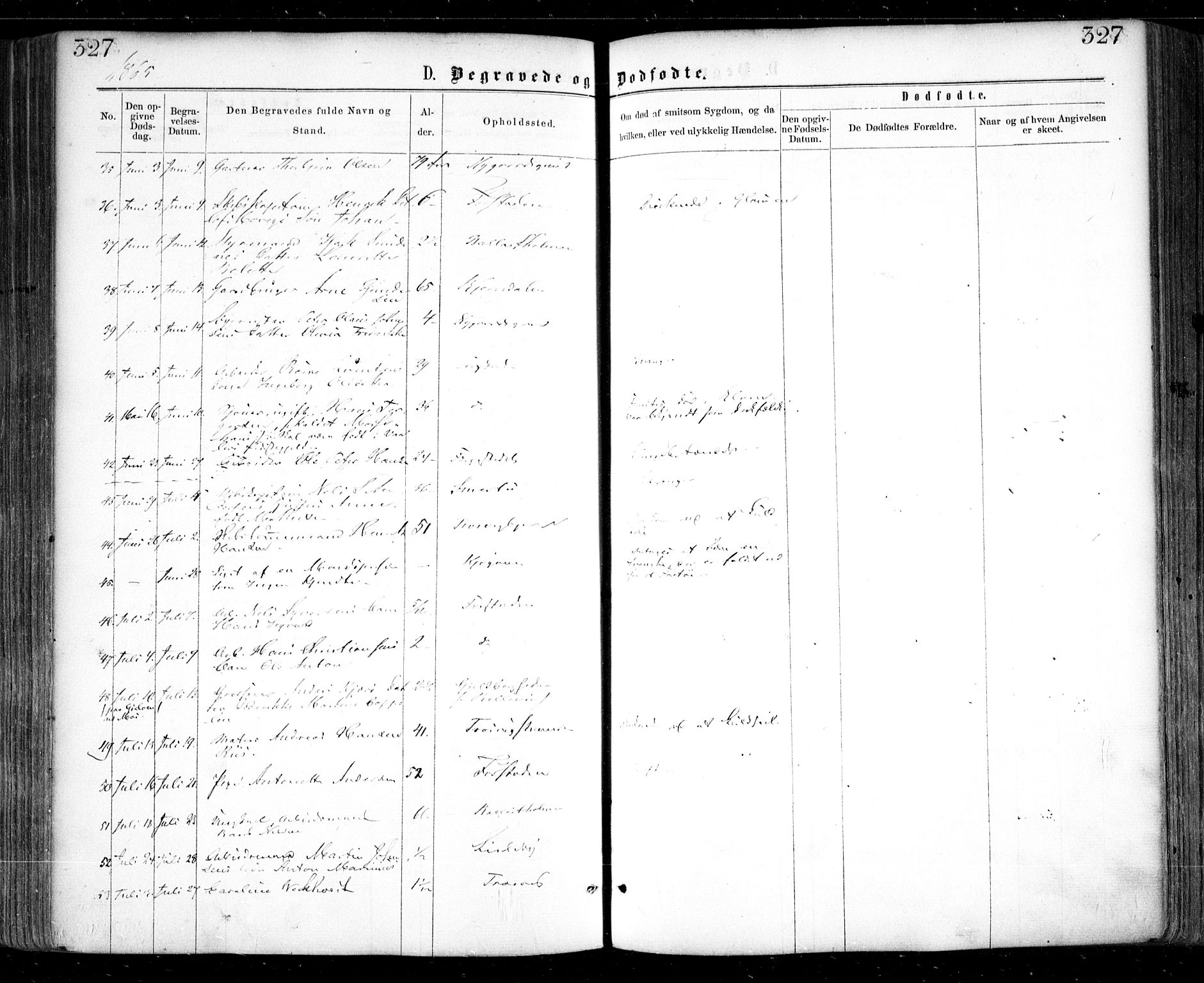 Glemmen prestekontor Kirkebøker, AV/SAO-A-10908/F/Fa/L0008: Parish register (official) no. 8, 1862-1871, p. 327