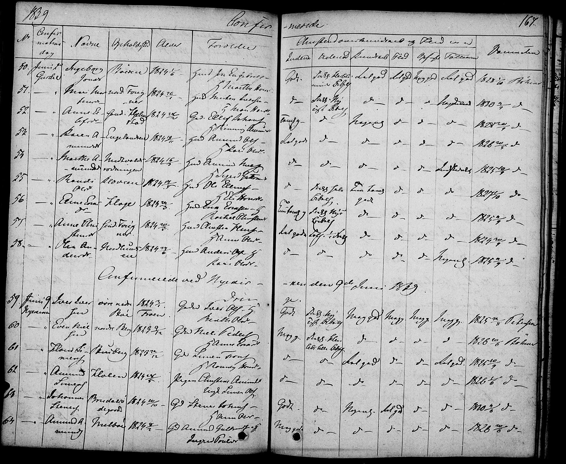 Gausdal prestekontor, AV/SAH-PREST-090/H/Ha/Haa/L0006: Parish register (official) no. 6, 1830-1839, p. 167