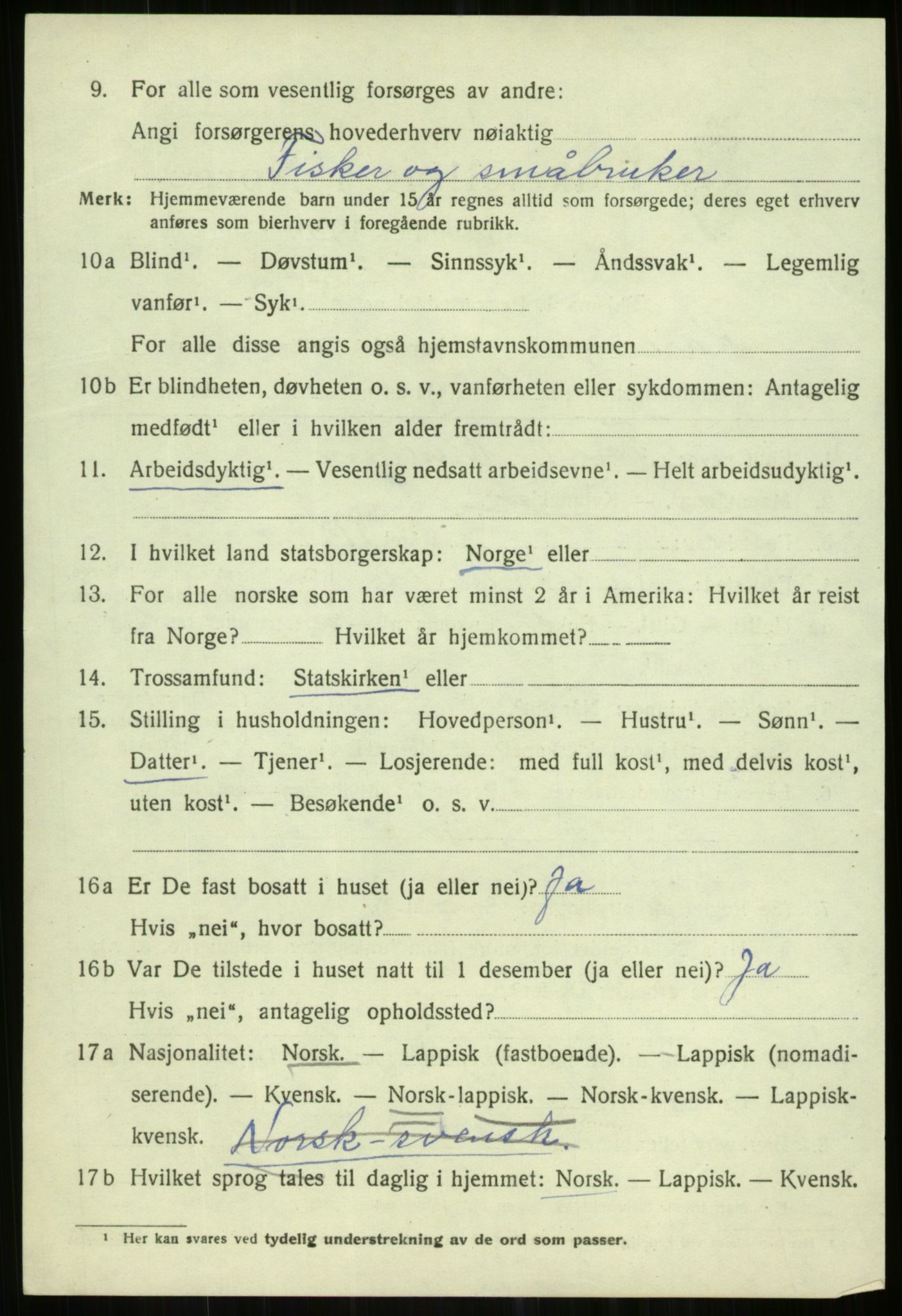 SATØ, 1920 census for Karlsøy, 1920, p. 757