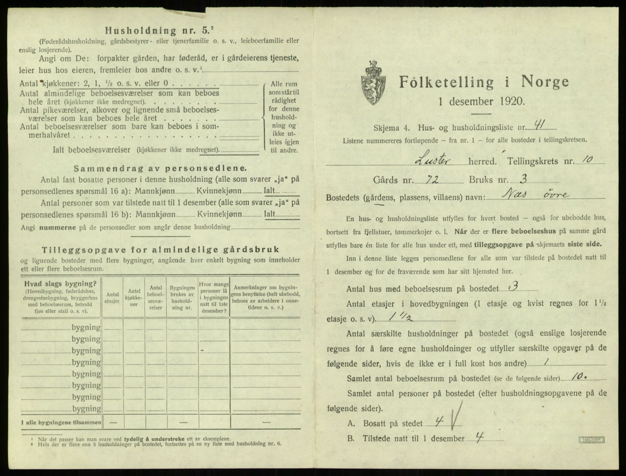 SAB, 1920 census for Luster, 1920, p. 987