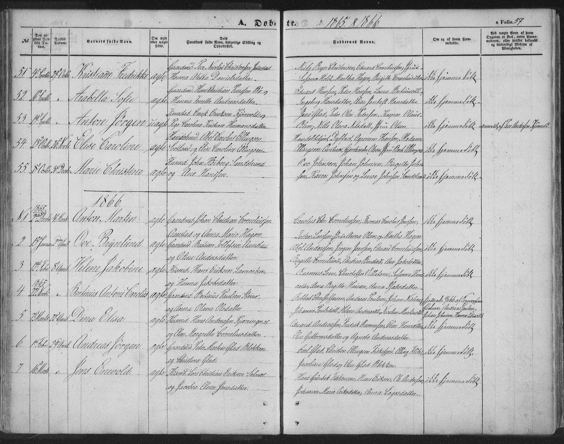 Ministerialprotokoller, klokkerbøker og fødselsregistre - Nordland, AV/SAT-A-1459/895/L1369: Parish register (official) no. 895A04, 1852-1872, p. 57