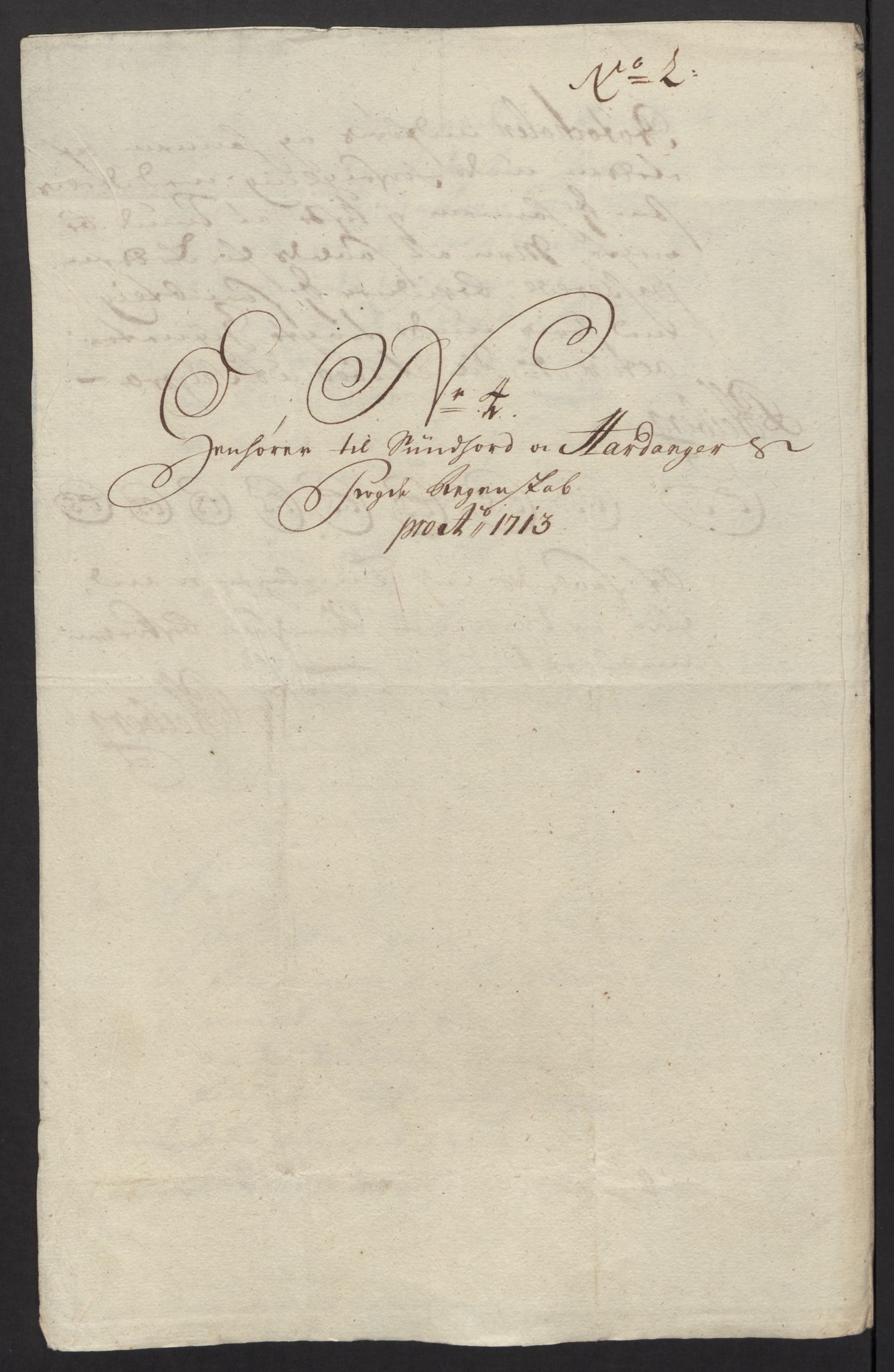 Rentekammeret inntil 1814, Reviderte regnskaper, Fogderegnskap, AV/RA-EA-4092/R48/L2989: Fogderegnskap Sunnhordland og Hardanger, 1713, p. 117