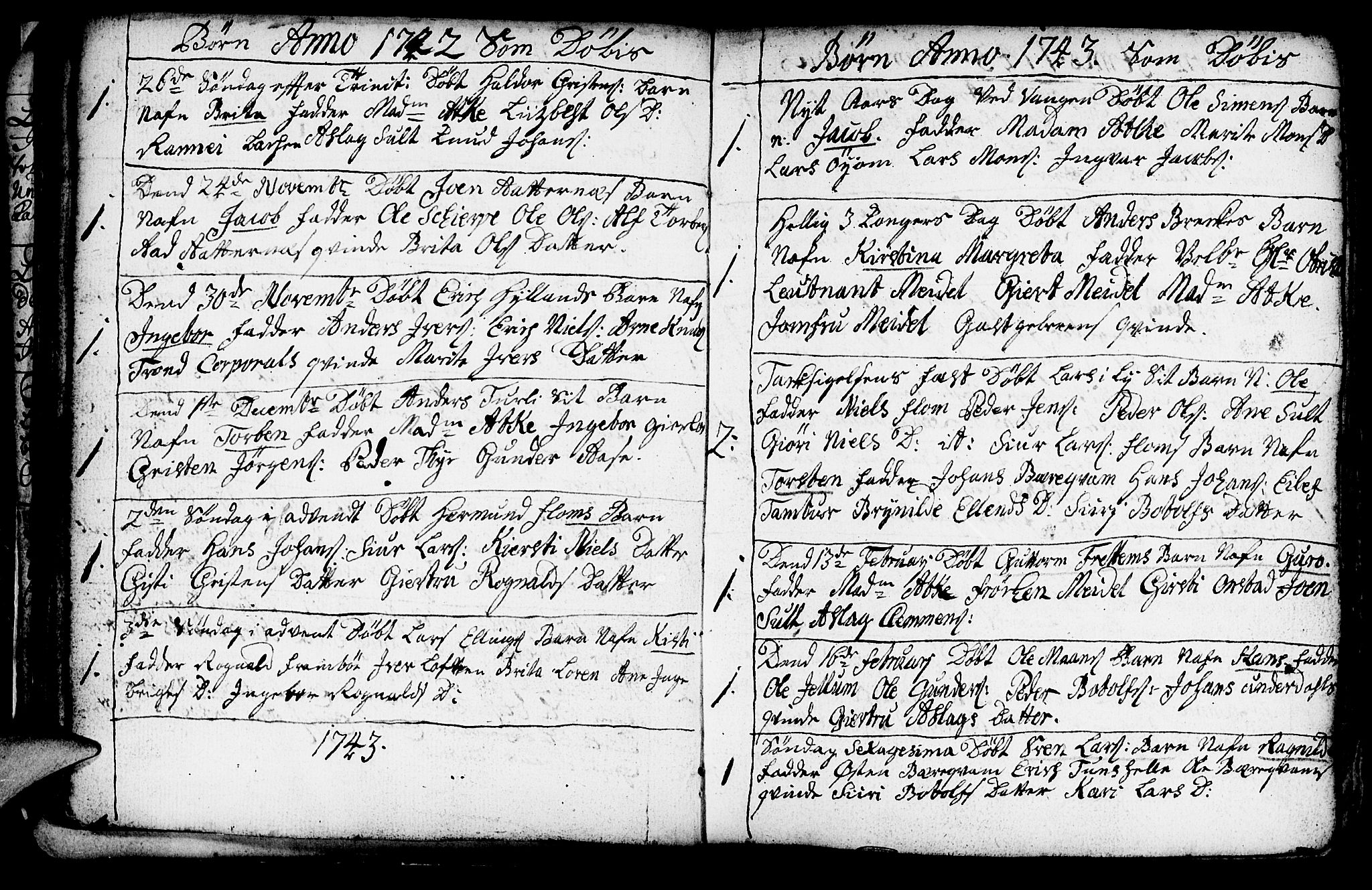 Aurland sokneprestembete, SAB/A-99937/H/Ha/Haa/L0003: Parish register (official) no. A 3, 1735-1761, p. 34