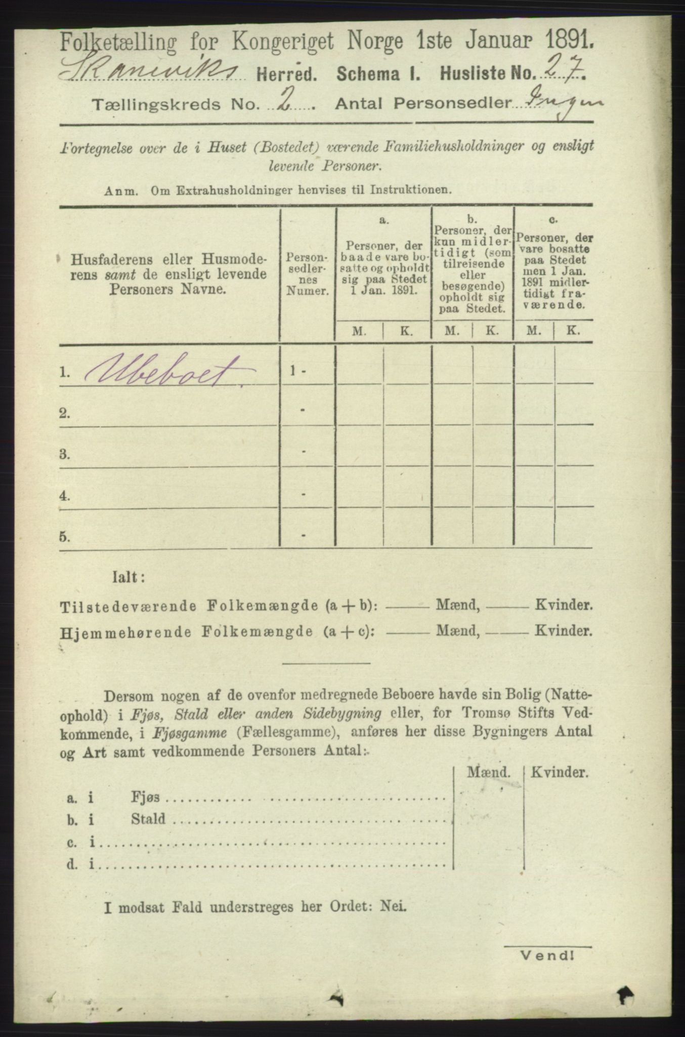 RA, 1891 census for 1212 Skånevik, 1891, p. 319