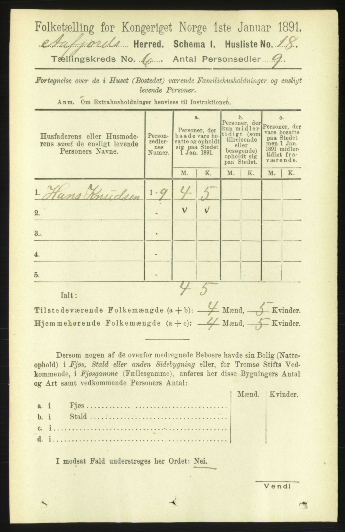 RA, 1891 census for 1630 Åfjord, 1891, p. 1456